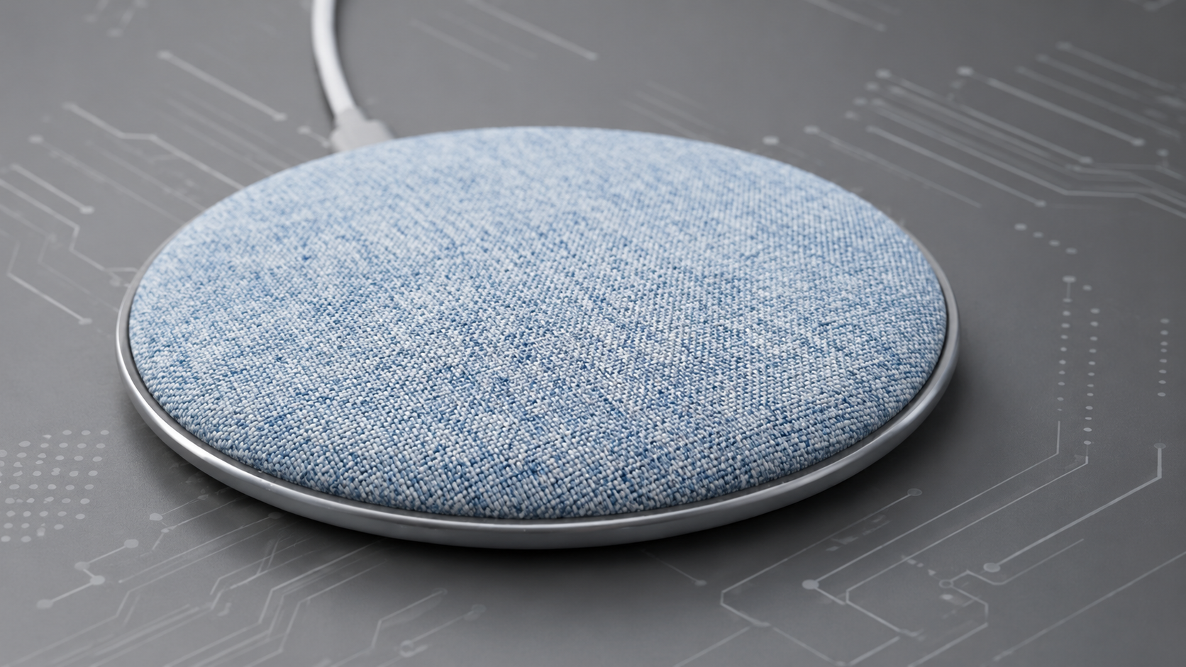 FAST WIRELESS CHARGING PAD WITH USB - DENIM BLUE EDITION