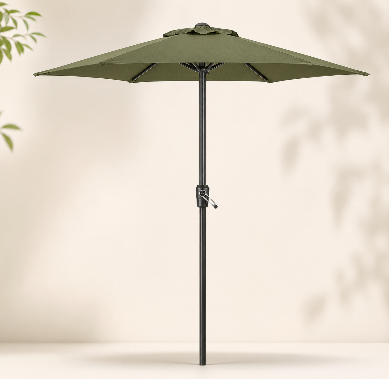 2.7m GARDEN PARASOL UMBRELLA FOR MULTIPLE OUTDOOR OCCASIONS  - OLIVE GREEN EDITION