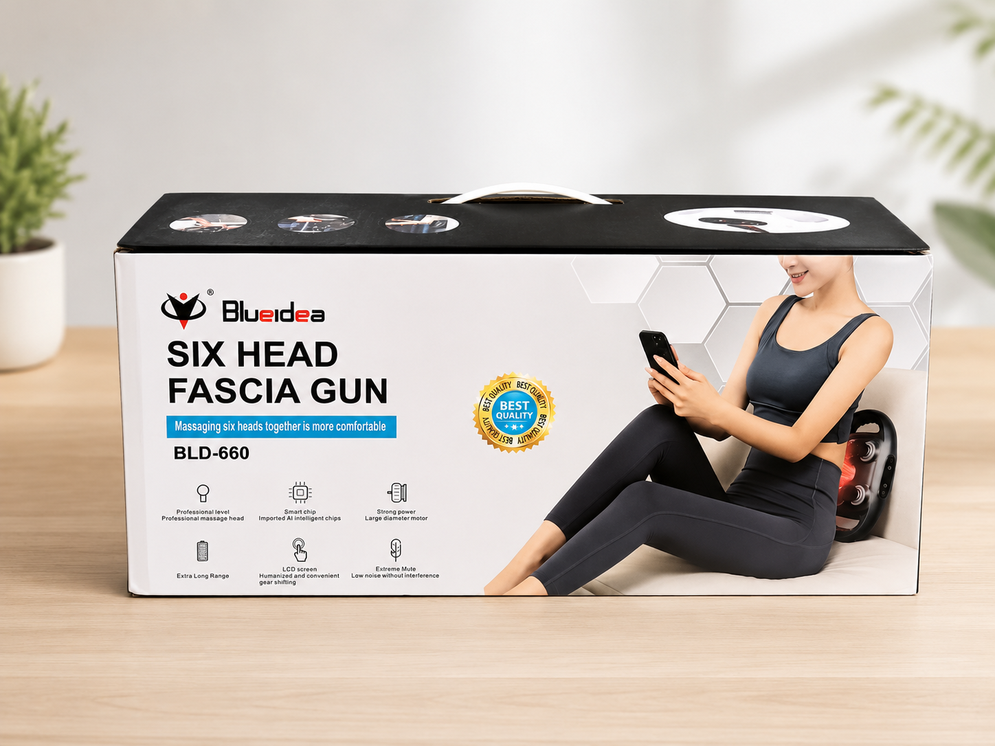 SIX HEAD FASCIA GUN - MODEL-BLD 660 - RELAX TIRED MUSCLES & SUPPORT POST-WORKOUT RECOVERY