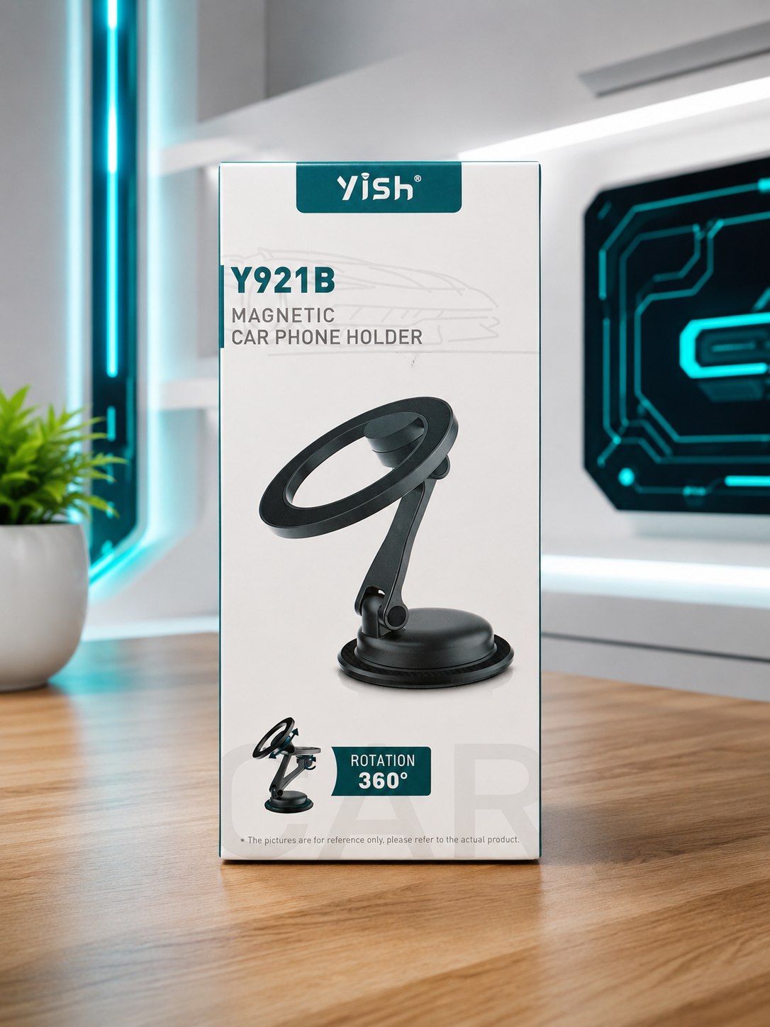 MAGNETIC CAR PHONE HOLDER -  360° ROTATION - MODEL NO:Y921B by YISH