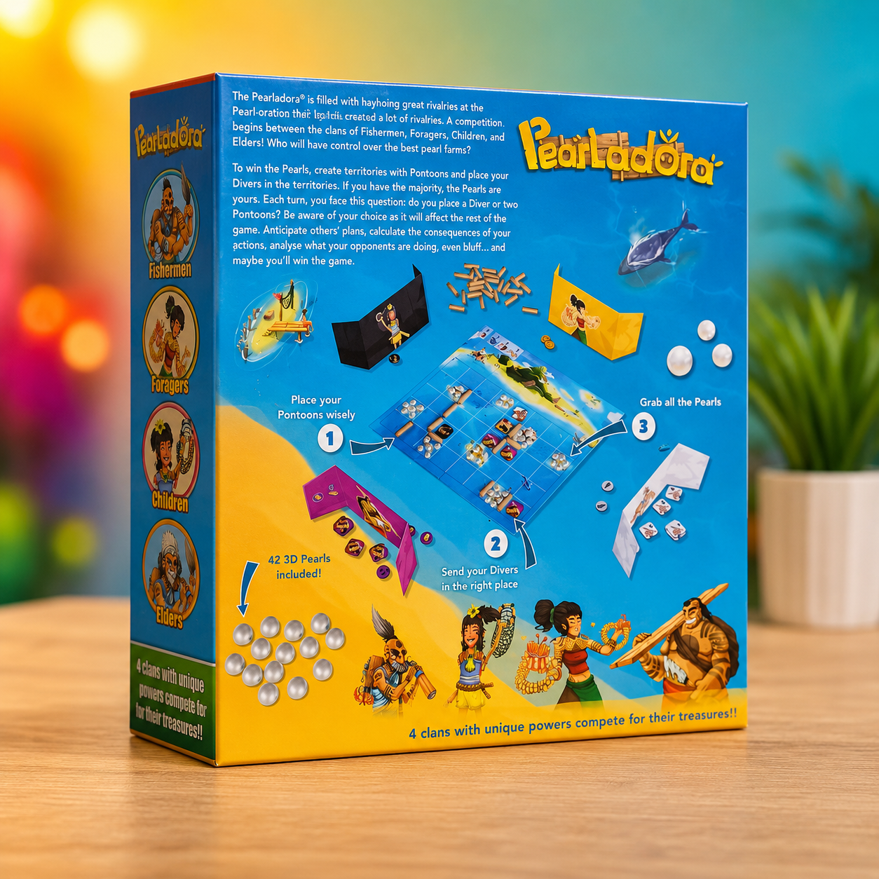 PEARLADORA STRATEGY BOARD GAME - Family Adventure &amp; Territory Control Game