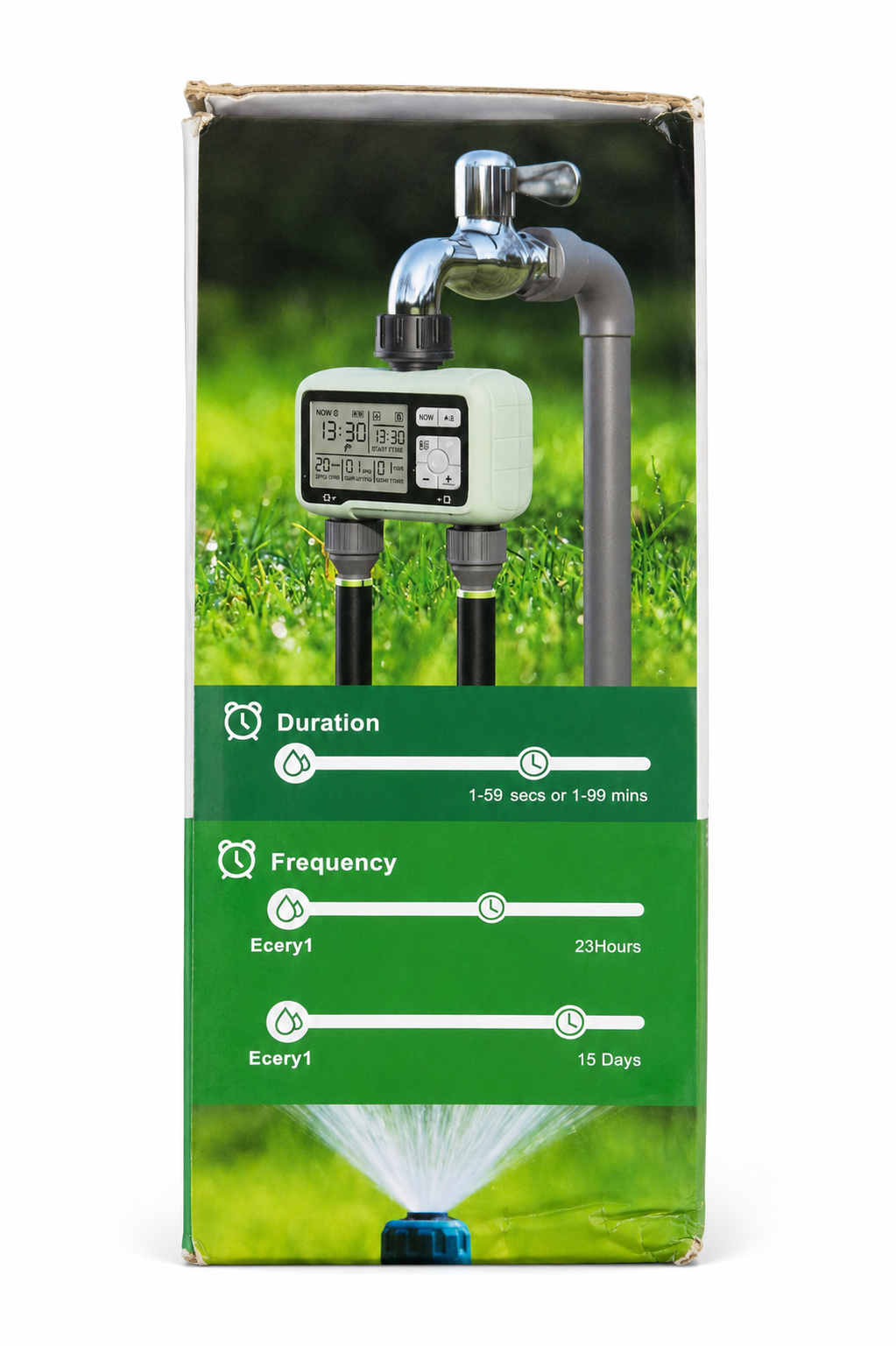 DIGITAL 2 OUTLET SPRINKLER TIMER -(Model HCT-326)- by YOMILE