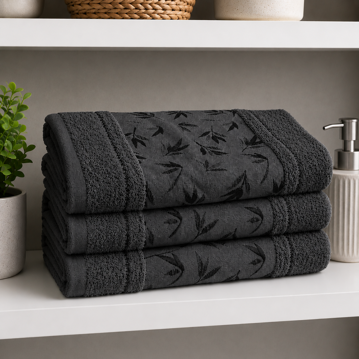 MARLOW BAMBOO BATH SHEET - SET OF 3/PACK - IN 6 COLORS - 90*150cm by REVERIE MAISON