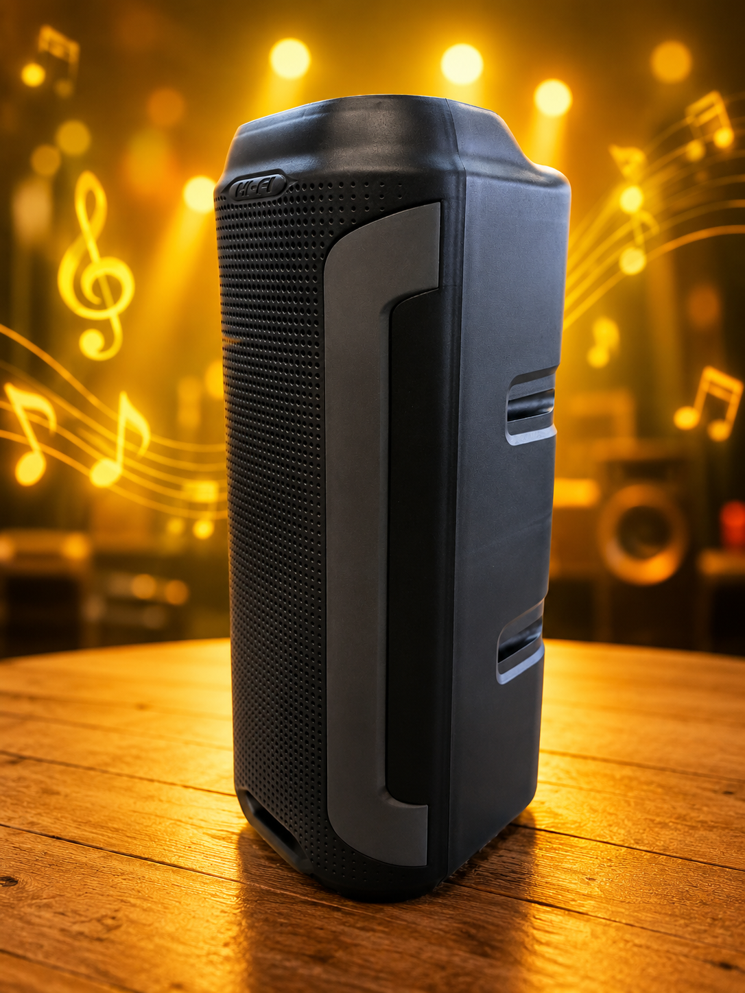 MOBILE MULTIMEDIA SPEAKER WITH USB, BLUETOOTH & FM-RADIO FUNCTIONS - 5 LIGHT MODES