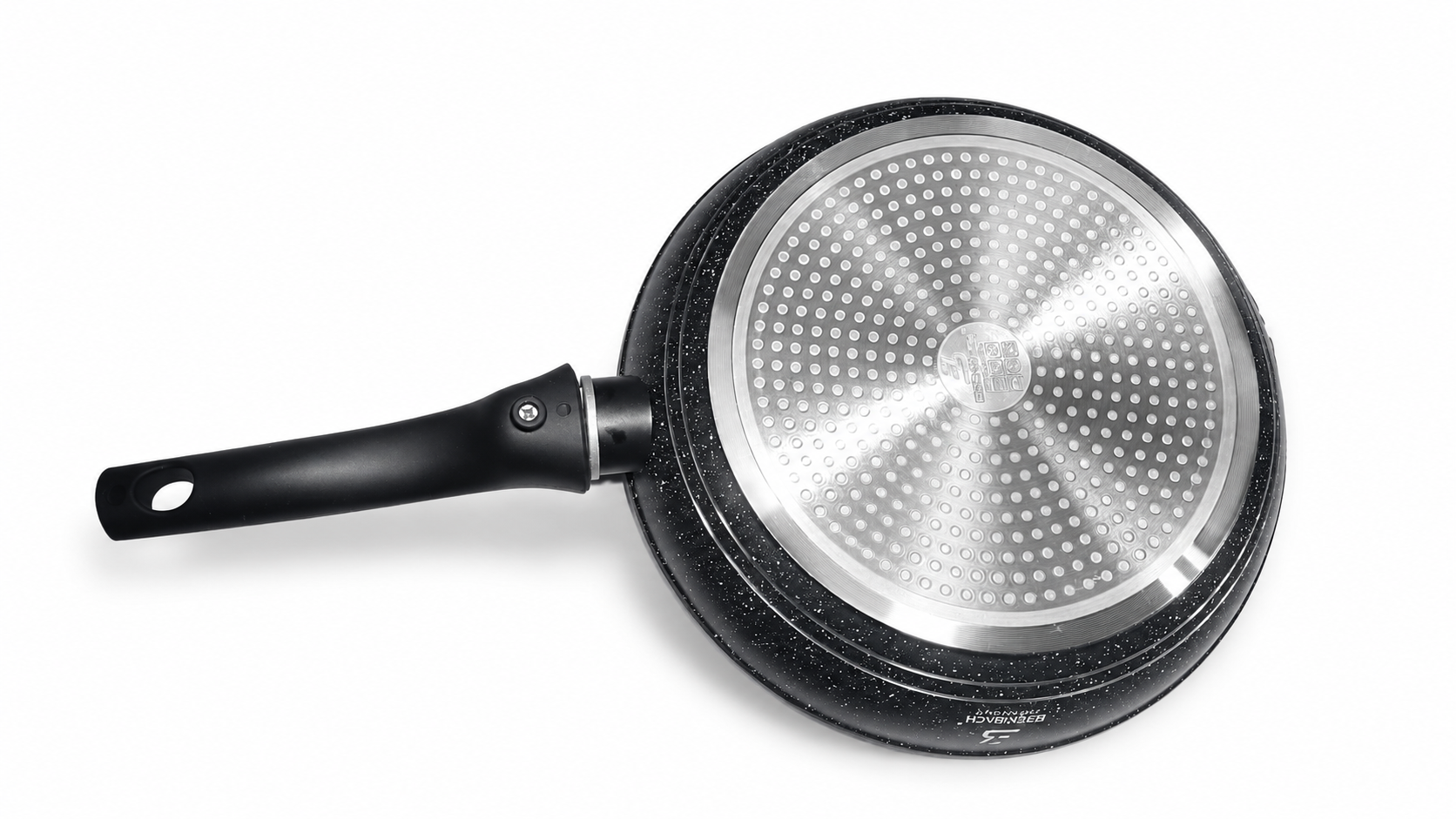 FRY PAN WITH DETACHABLE HANDLE - 28cm - INDUCTION COMPATIBLE WITH PFOA & PTFE-Free - BLACK EDITION by EISENBACH