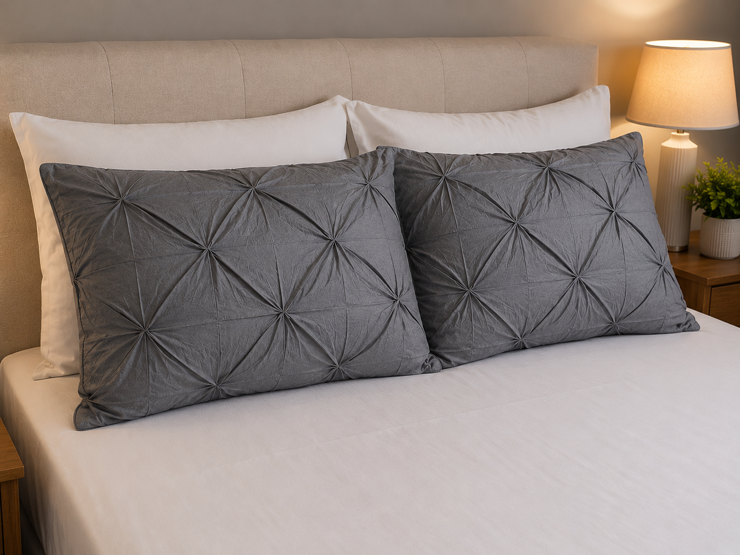 PILLOWS SET - GREY IN COLOR