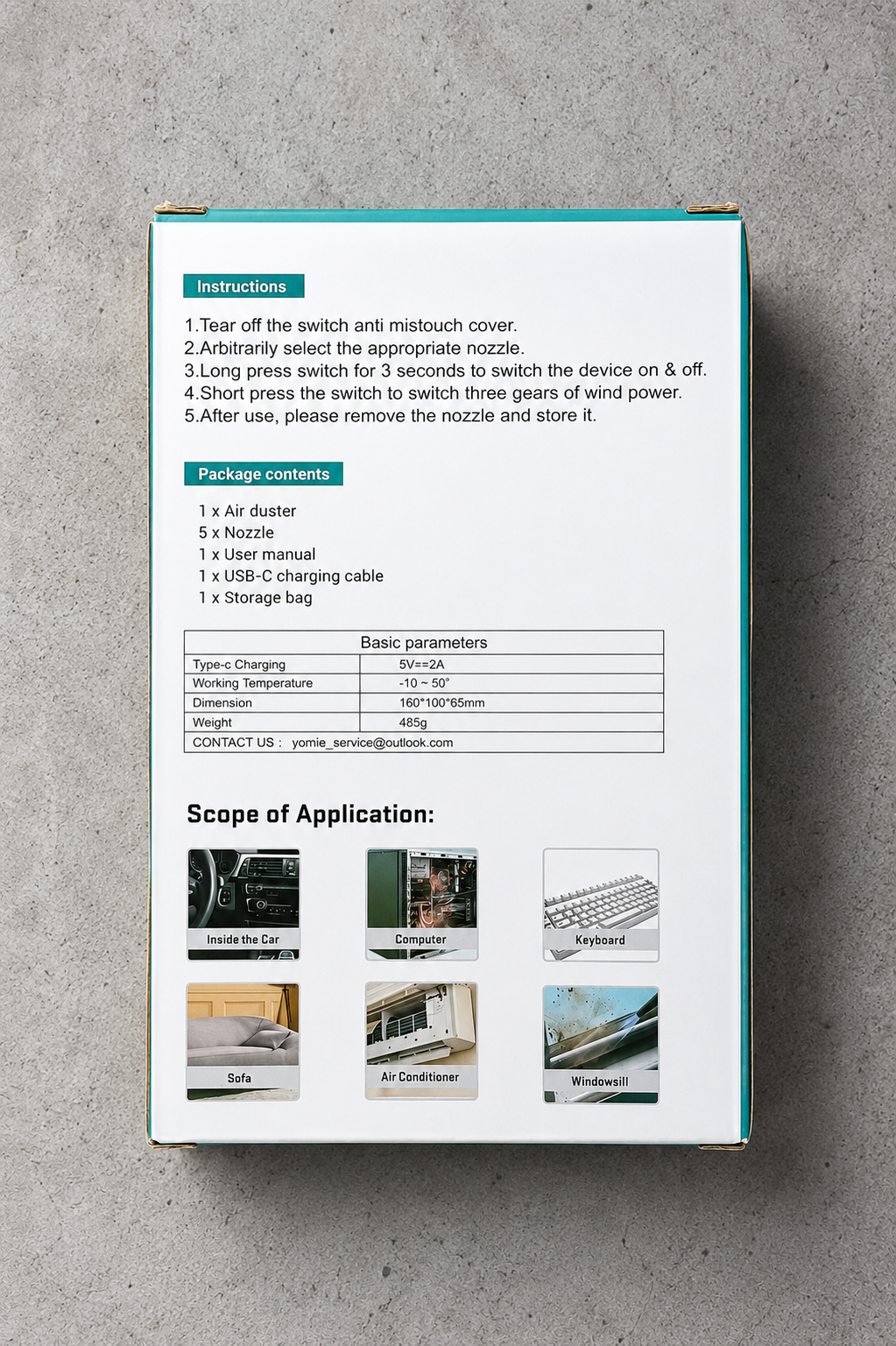 AIR DUSTER - RECHARGEABLE,CORDLESS & HIGH POWER by YOMILE
