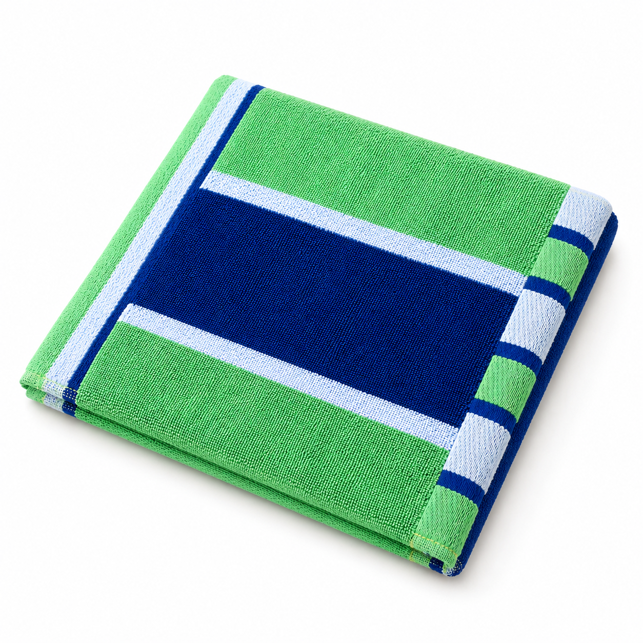 HIGH ST BRAND - BLUE & GREEN STRIPED HAND TOWEL (50*90cm) - SINGLE PIECE