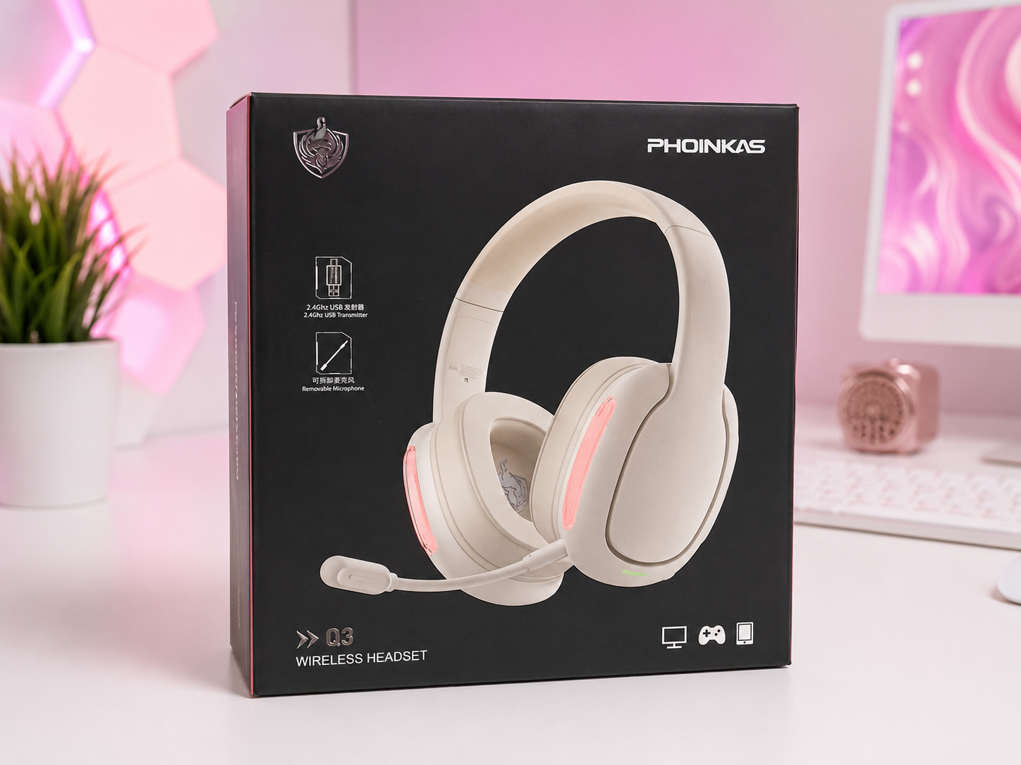 Q3 WIRELESS HEADSET FOR GAMING by PHOINKAS