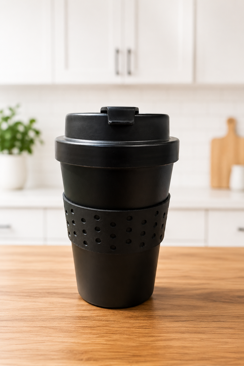 COFFEE TRAVEL MUG - REUSABLE+CLASSY BLACK