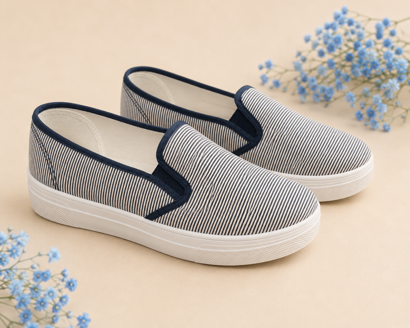 WOMEN CASUAL STRIPED FOOTWEAR - EVERYDAY USE - SIZE-6 by URBAN JACKS(ORLA)