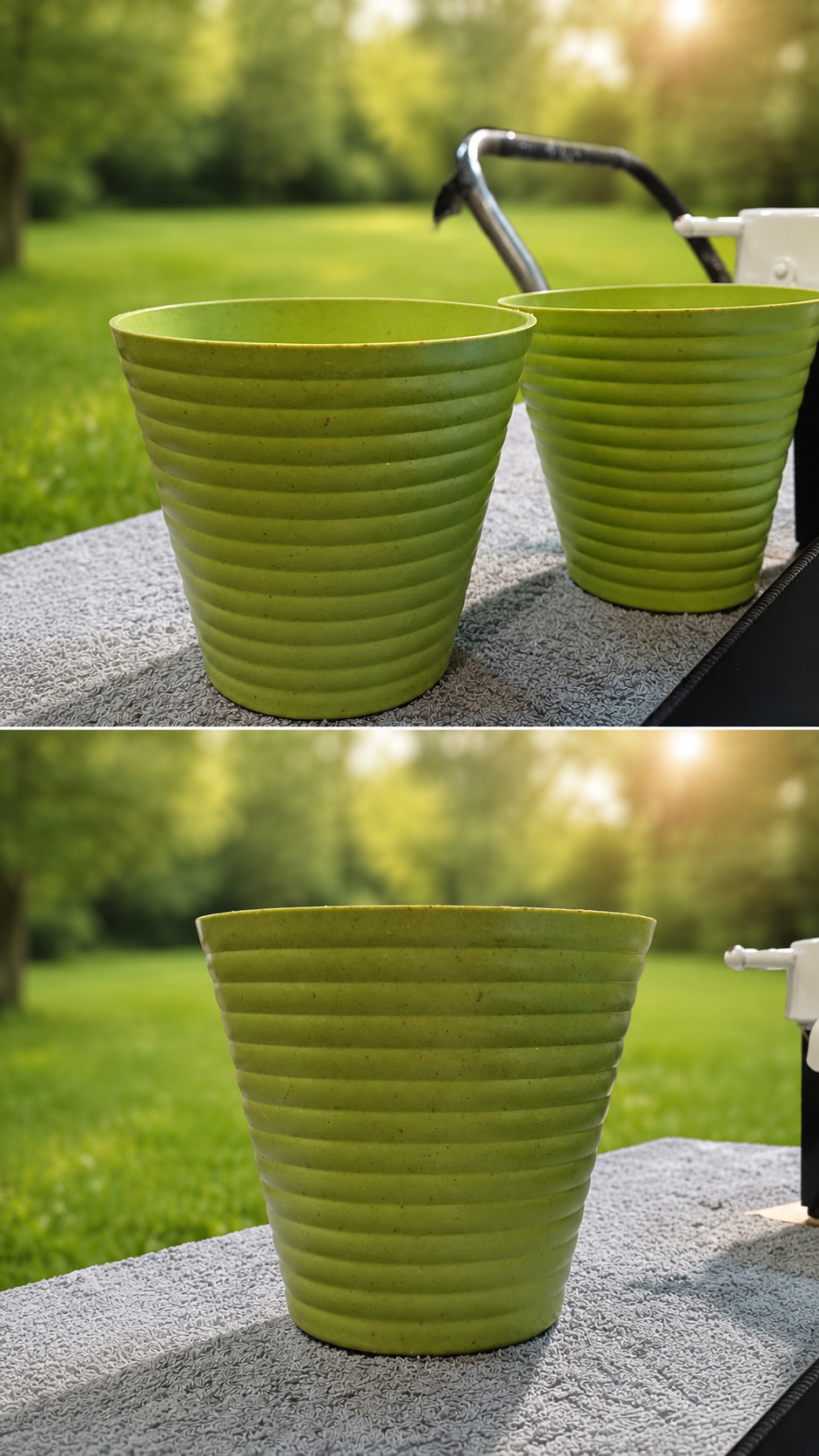 COLOURFUL RIBBED POT SET - ROUND SHAPED - 8 PIECES/PACK