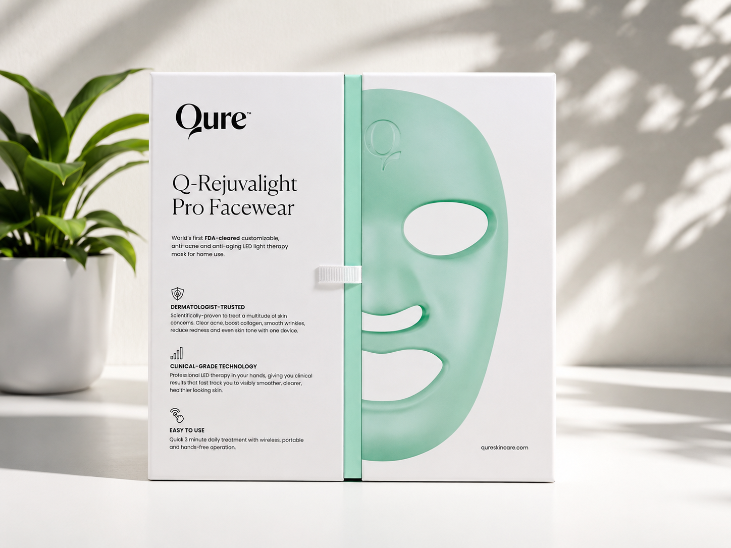 REJUVALIGHT PRO FACEWEAR - ANTI-ACNE & ANTI AGING LED THERAPY MASK by QURE