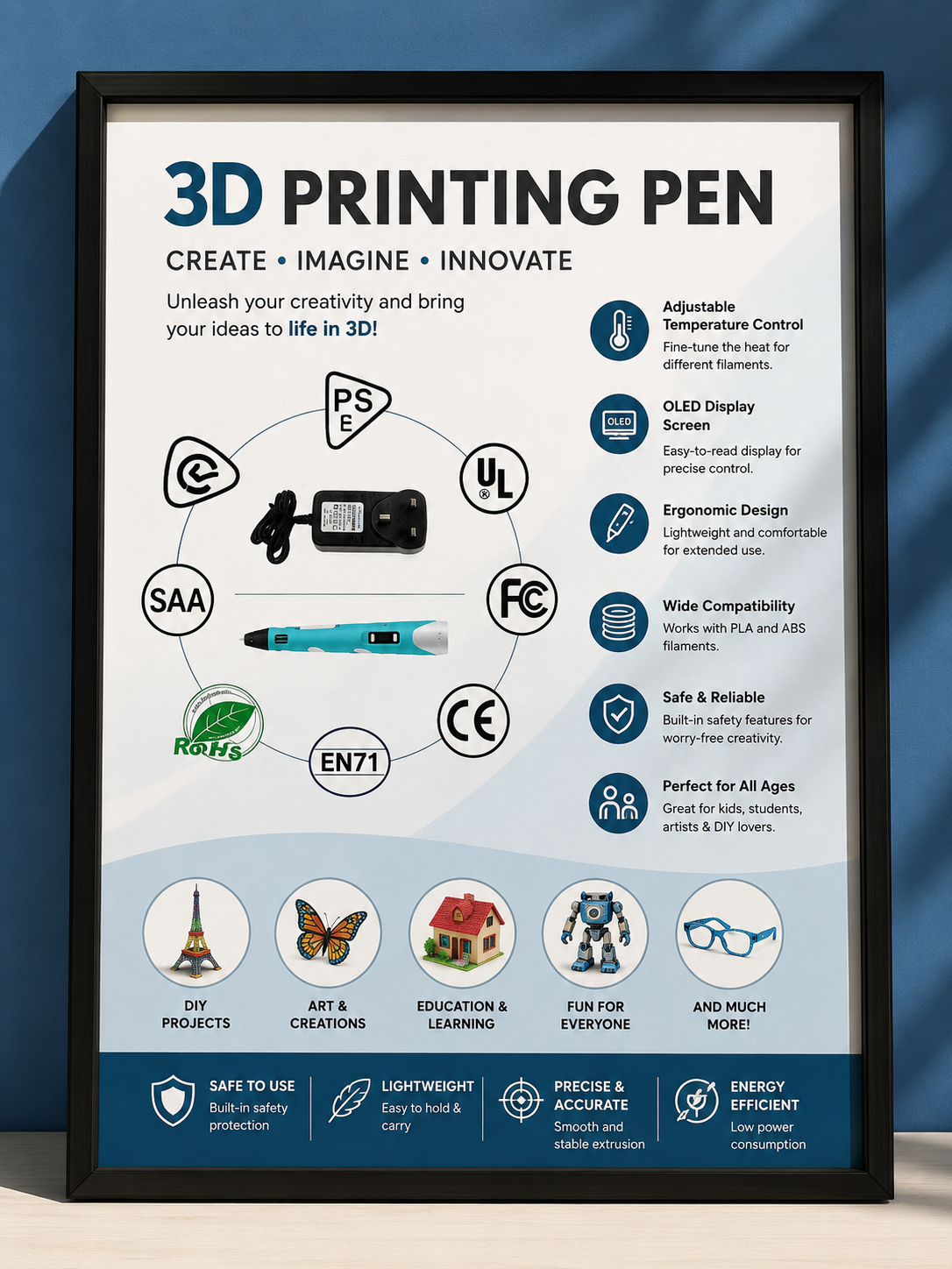 3D PRINTING PEN - YELLOW COLOR - LATEST EDITION