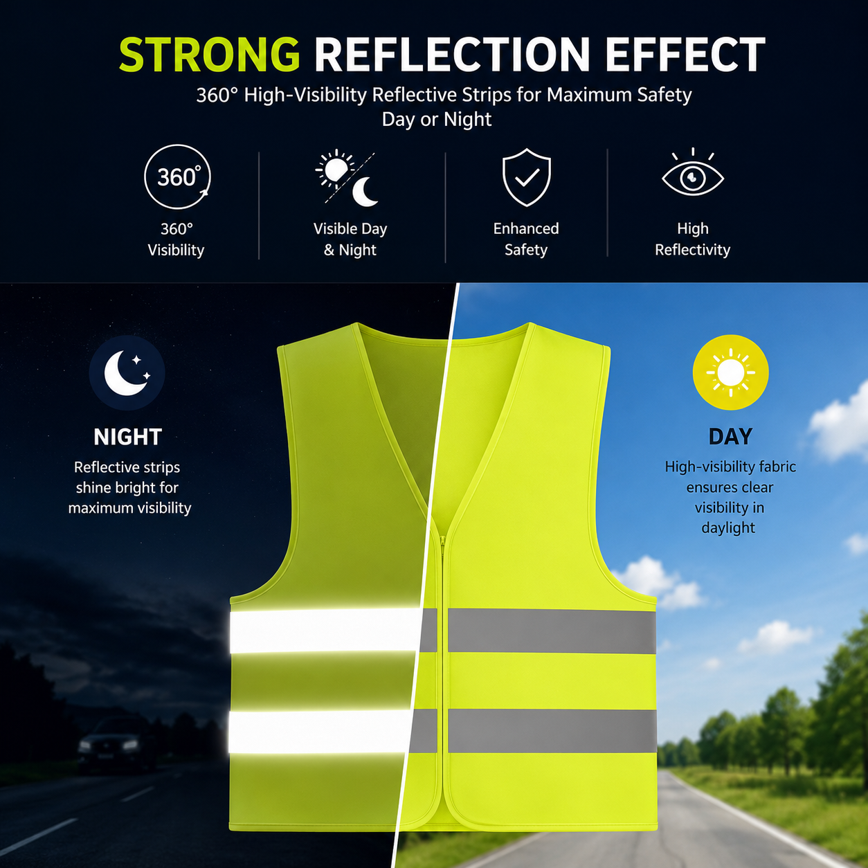 KIDS HI-VIS VEST - REFLECTIVE+WIDE APPLICATION