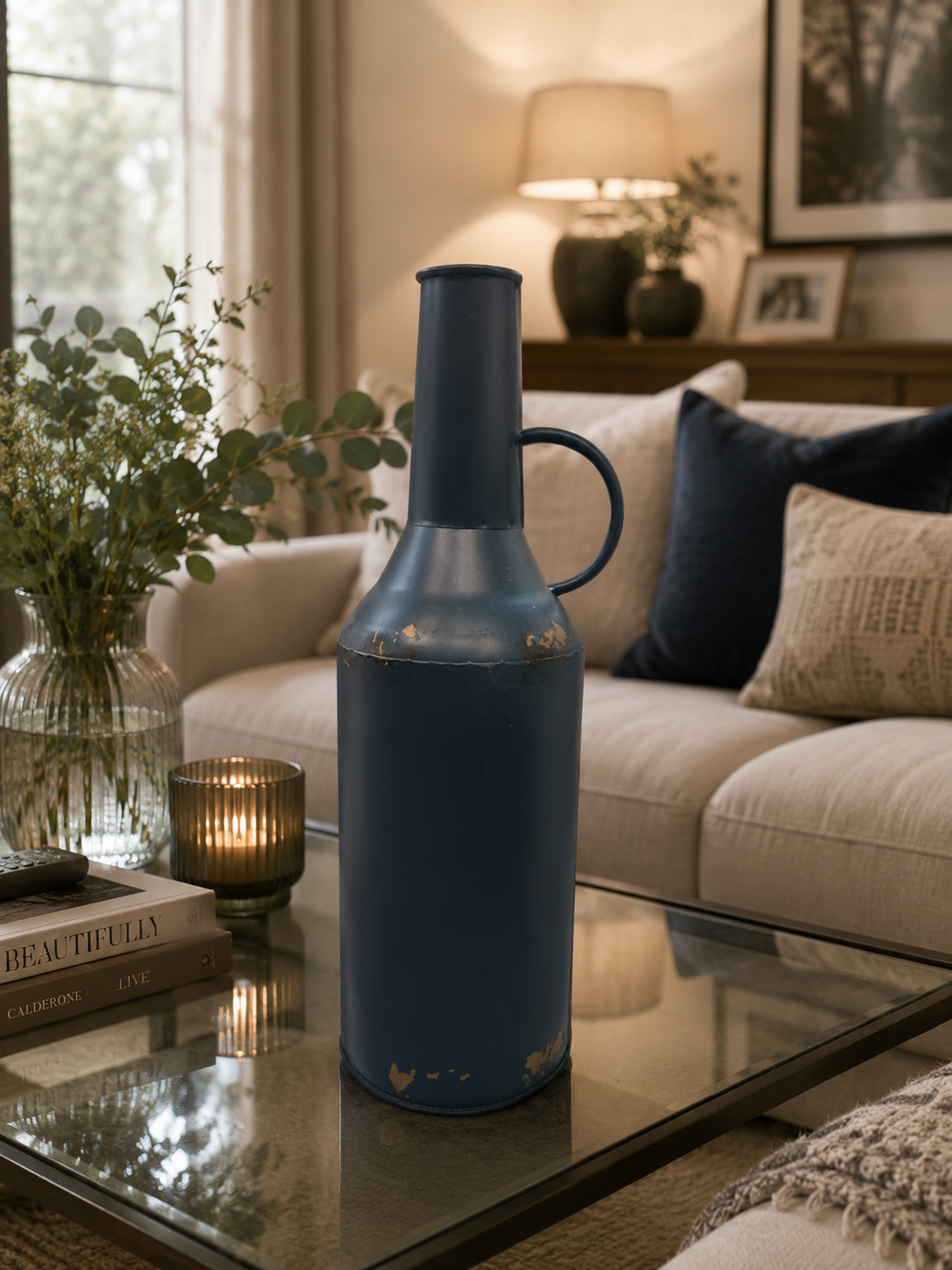 VINTAGE METAL VASE - ELEMENT OF ELEGANCE - OLD-STYLED