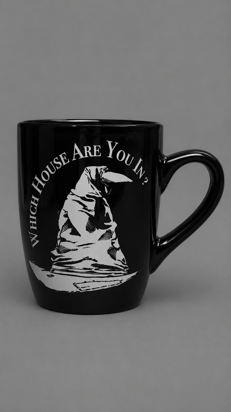 HARRY POTTER MUG - HOUSE REVEAL MUG - BLACK EDITION - 14 YEARS+