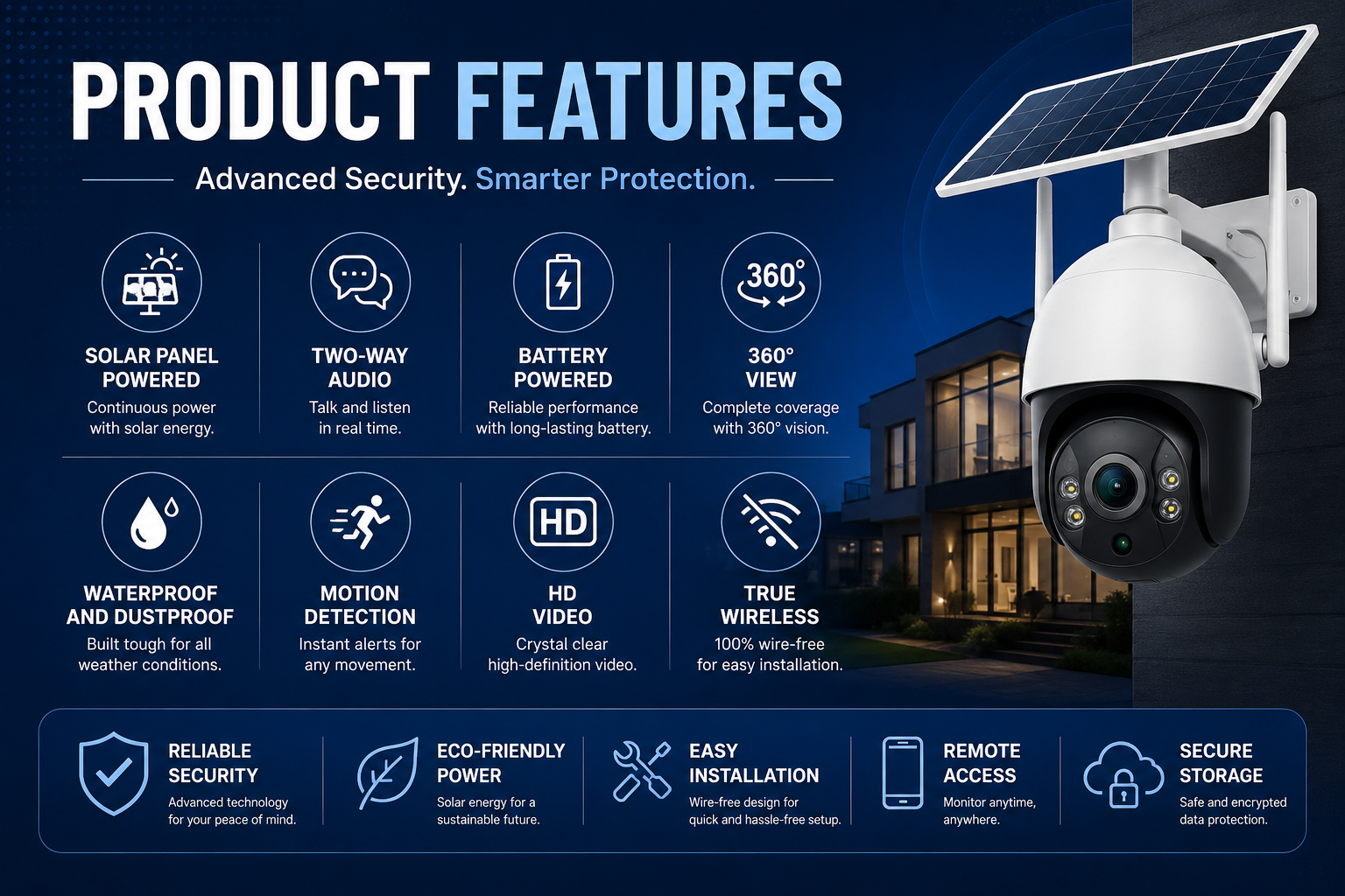 SMART BATTERY CAMERA, WIRE FREE SECURITY CAMERA…CLEAR RESOLUTION