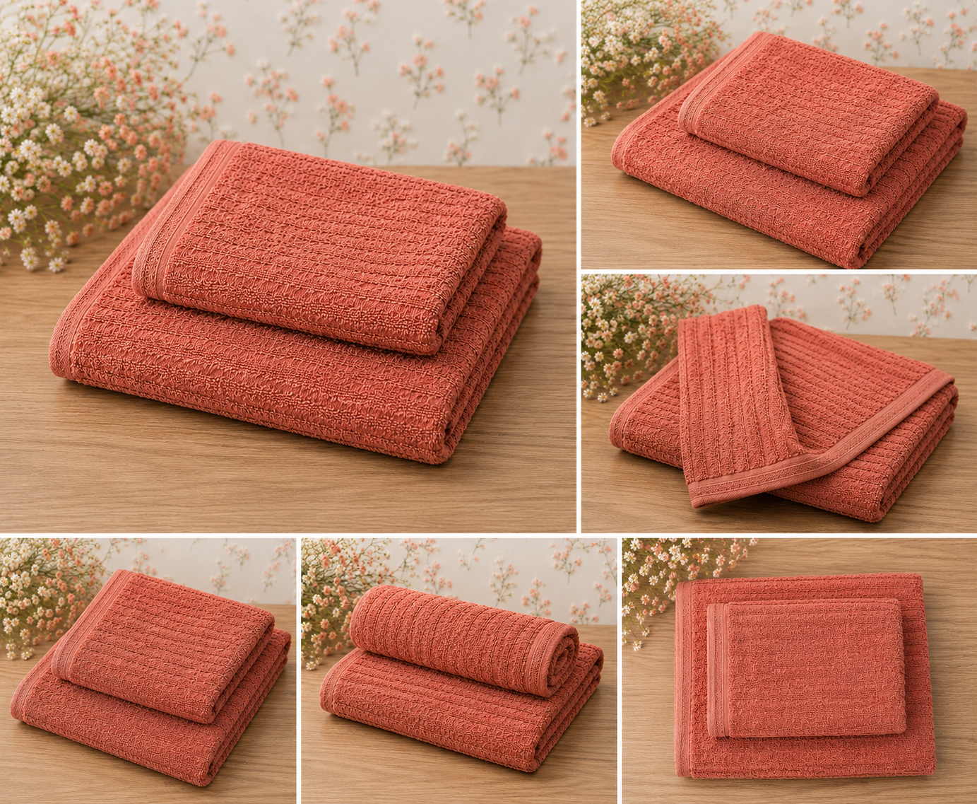 HIGH ST BRAND - HAND & BATH TOWEL - DUSTY ROSE EDITION - SE OF 2/PACK (50*90CM+70*125CM)