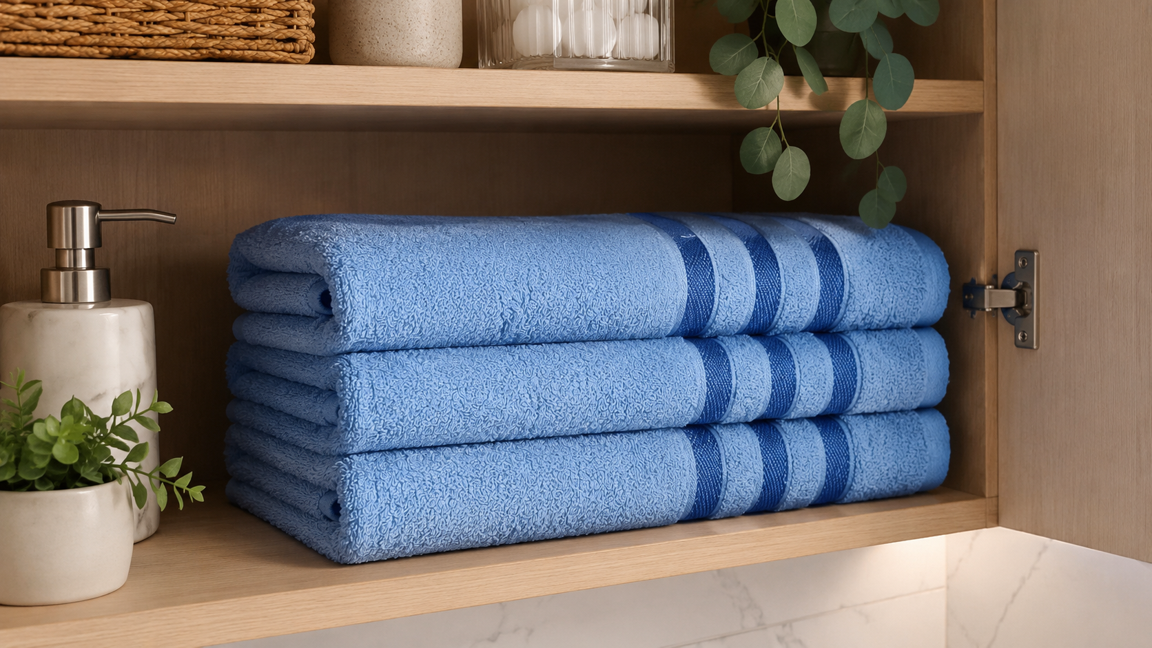 SNOOZEVILLE ESTRELLA STRIPE XL BATHSHEET - PACK OF 3 - 100% cotton