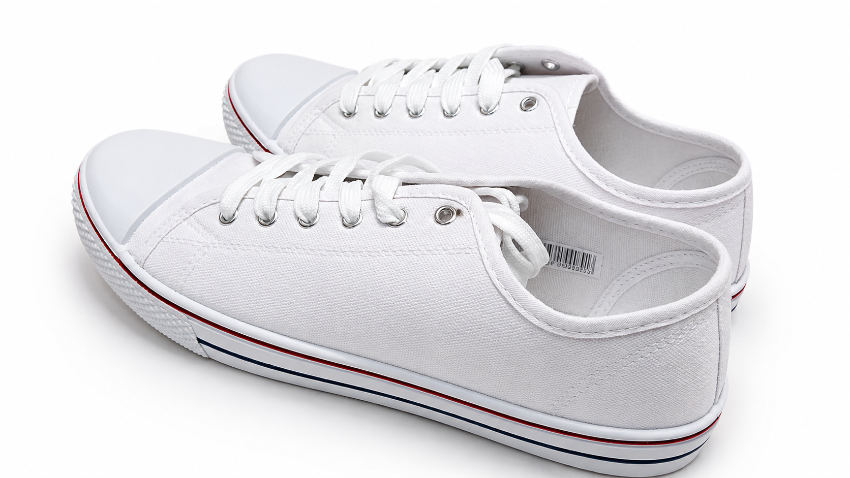 WHITE SHOES WITH RED & BLUE STRIPES by URBAN JACKS - SIZE 9