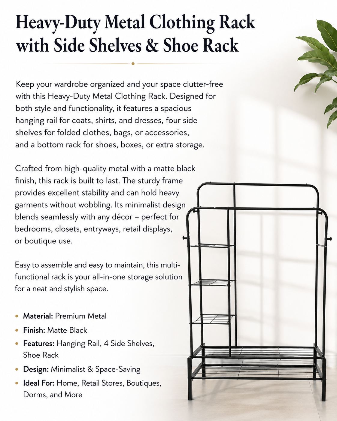 BLACK RACK - for storage purpose