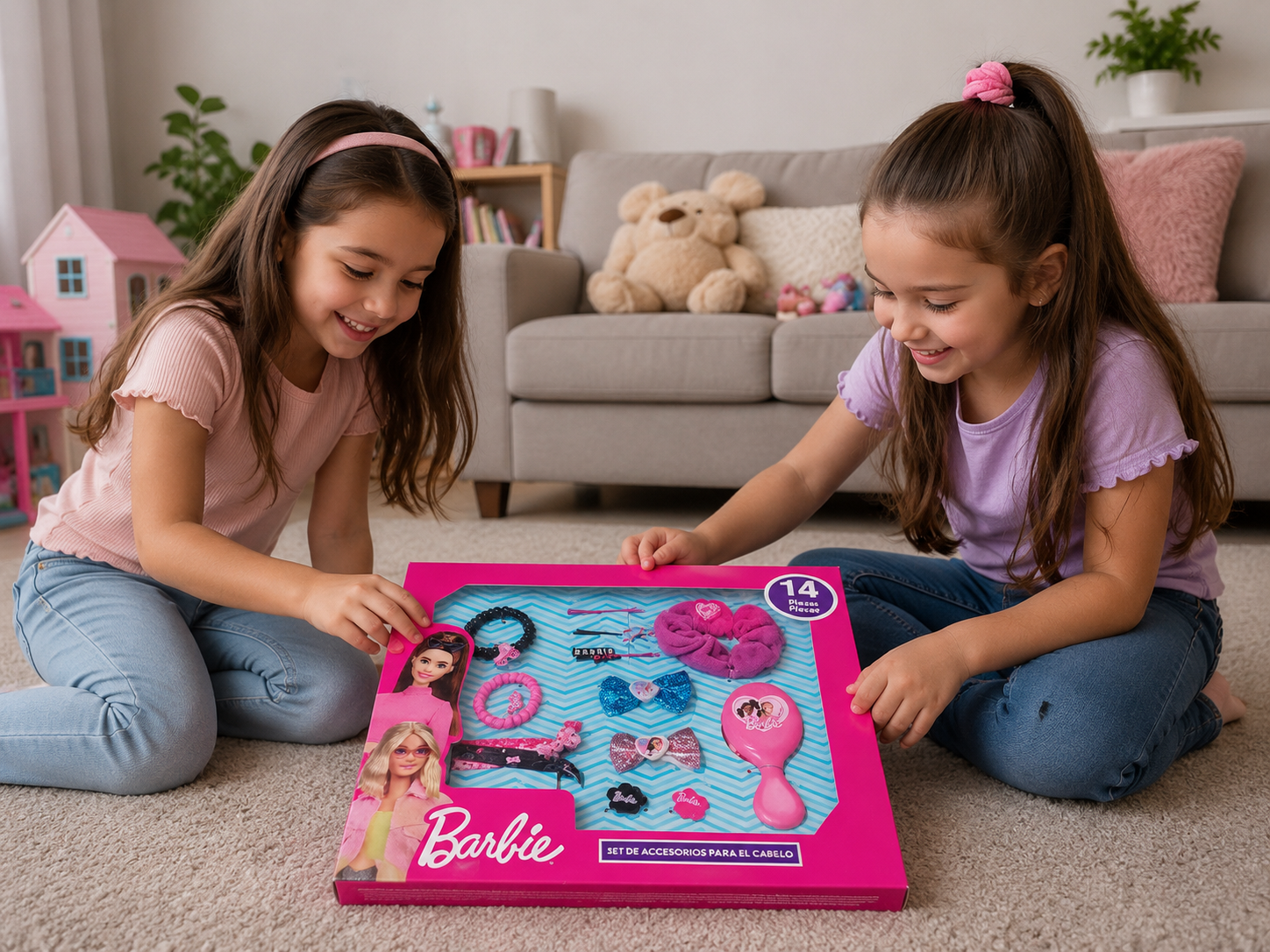 BARBIE - 14 PIECES ACCESSORIES SET FOR KIDS