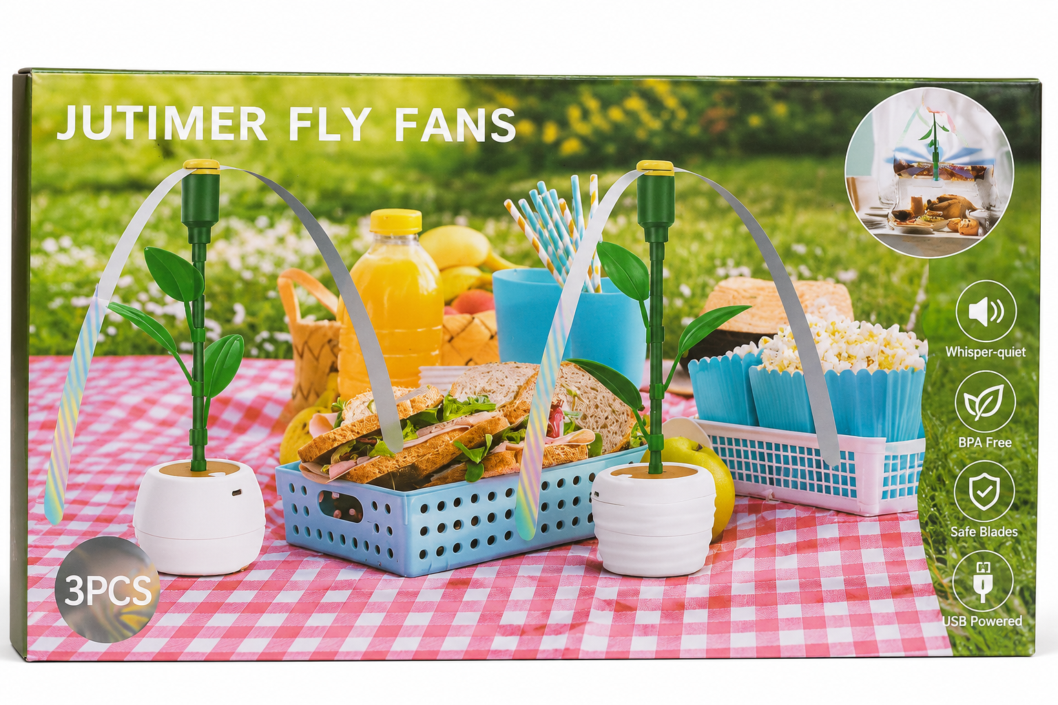 FLY FANS - 3/BOX - VIBRANT+EASY TO CARRY by JUTIMER