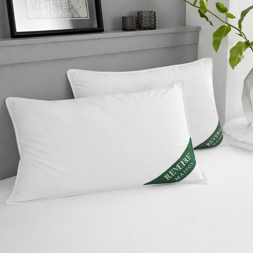Reverie Maison Luxury Duck Feather & Down Pillows Pair