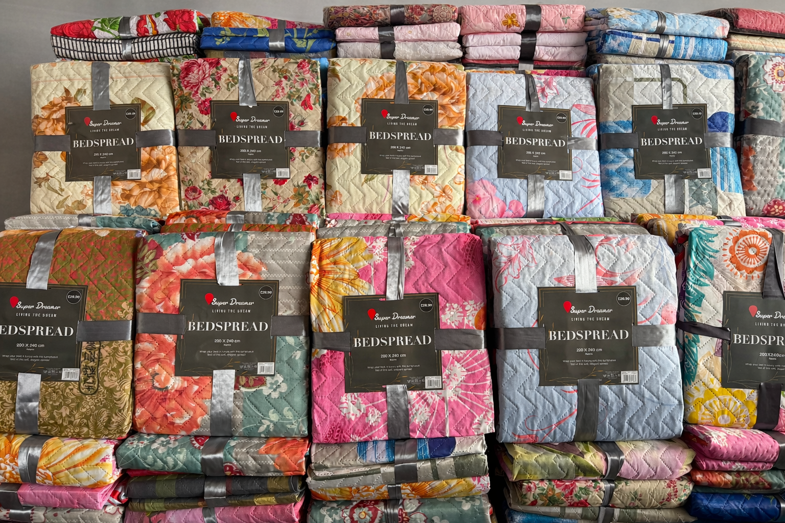 Super Dreamer Bedspread 200 × 240 cm – Assorted Designs Quilted Bedding Set