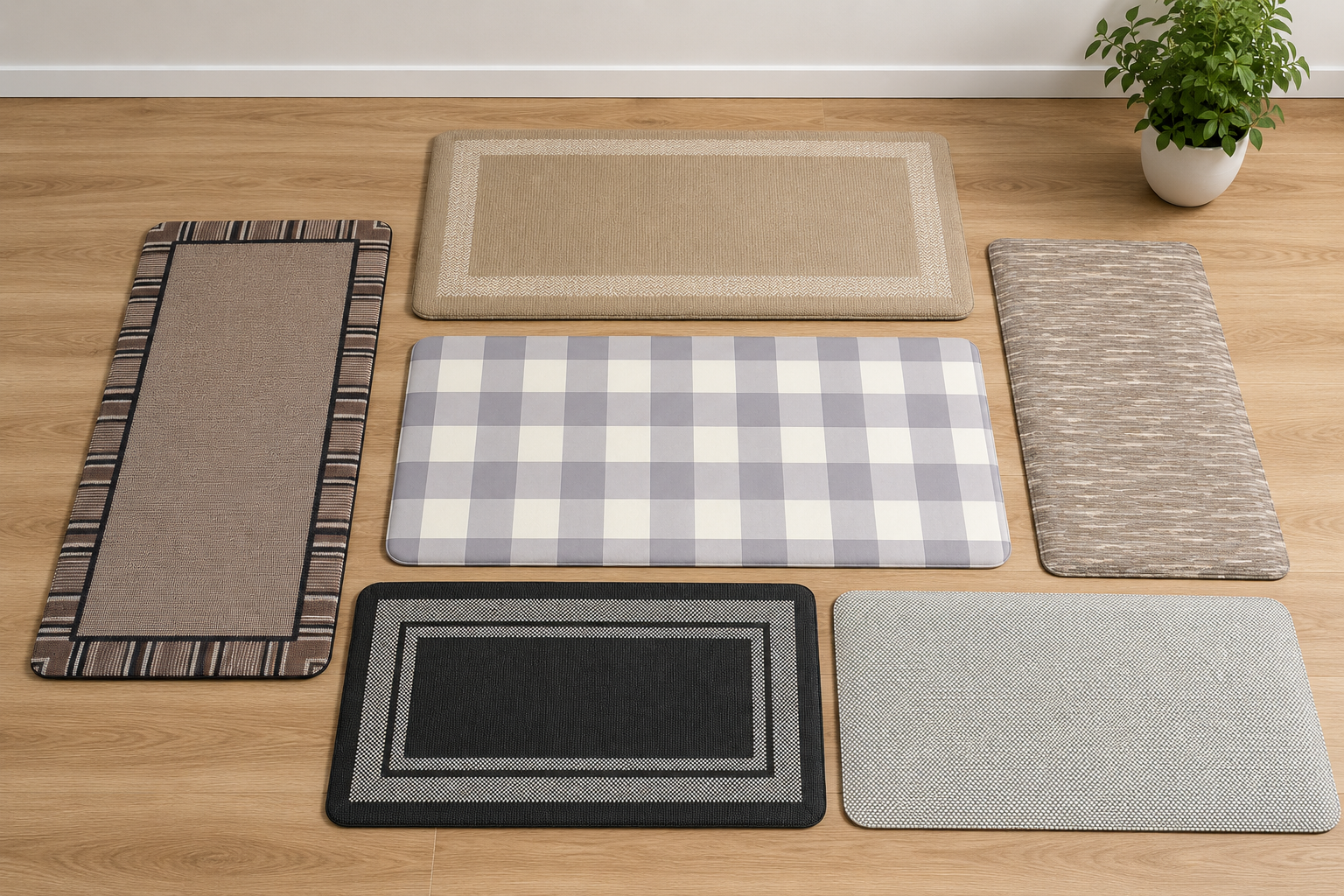 Assorted Designs Anti-Fatigue Kitchen Floor Mat – Cushioned Non-Slip Comfort Mat 50 x 100 cm