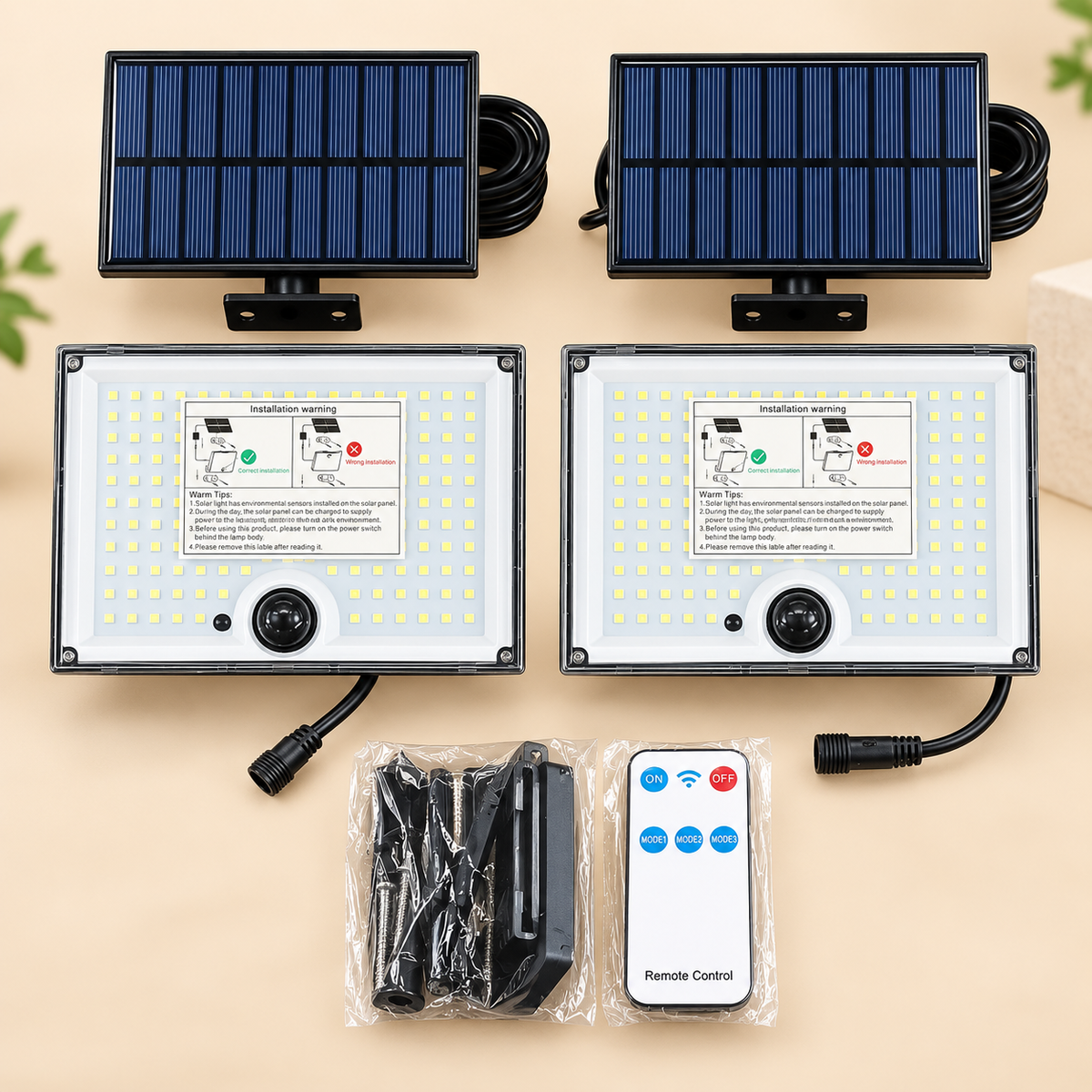 OUTDOOR SOLAR LIGHTS - WATER PROOF, FROST & HEAT-RESISTANCE