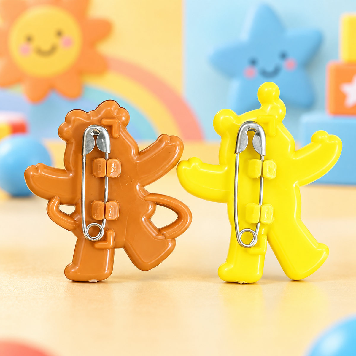 PUDSEY AND BLUSH PIN BADGES - SINGLE PIECE - FUN & COLORFUL DESIGNS