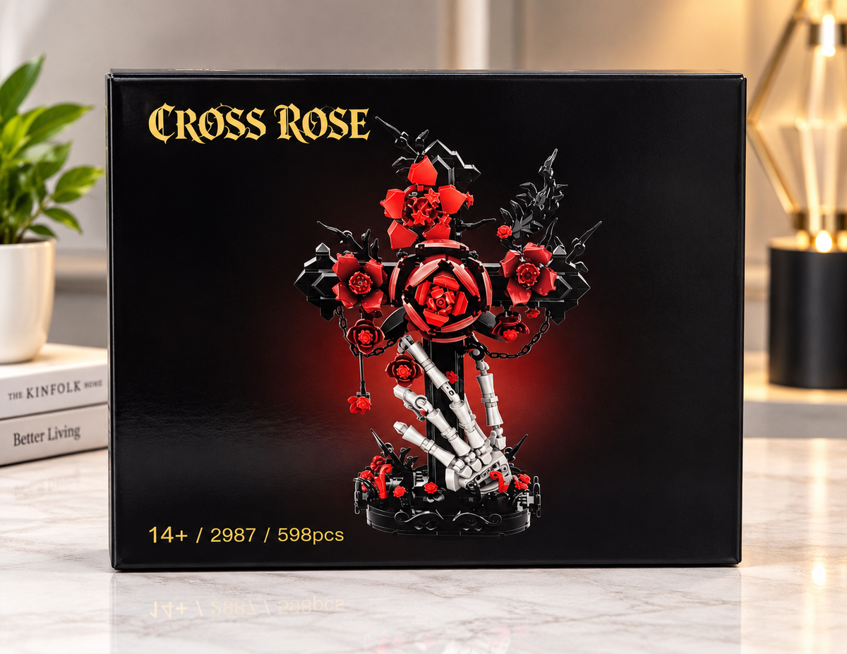 Cross Rose Gothic Mechanical Rose Building Set – 598 Pieces