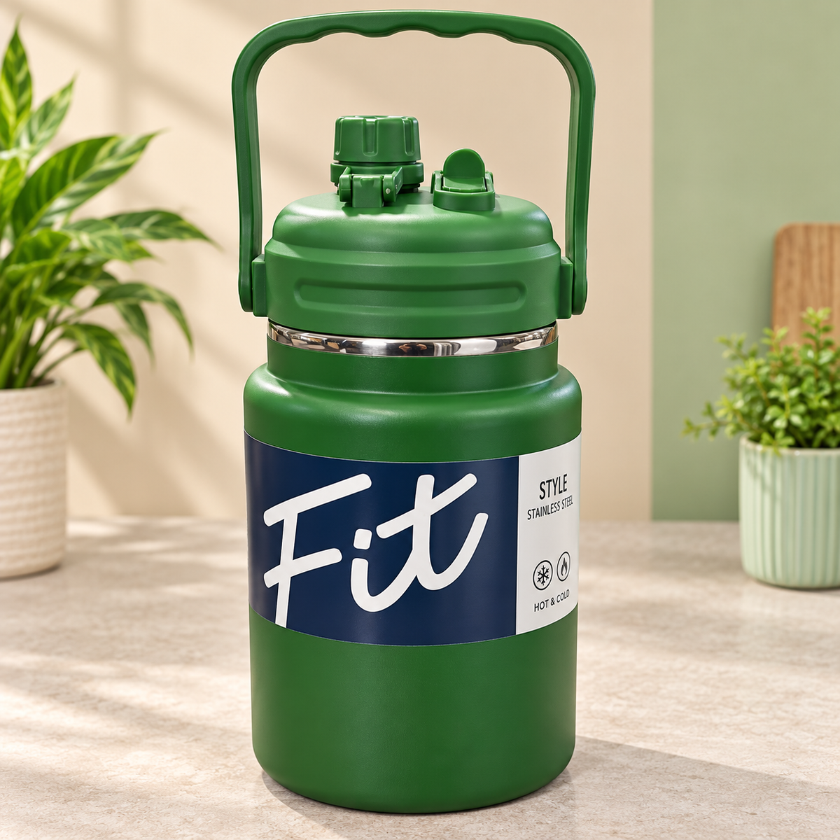 2000ML FIT INSULATED THERMAL FLASK - IN ASSORTED COLORS & TRAVEL FRIENDLY