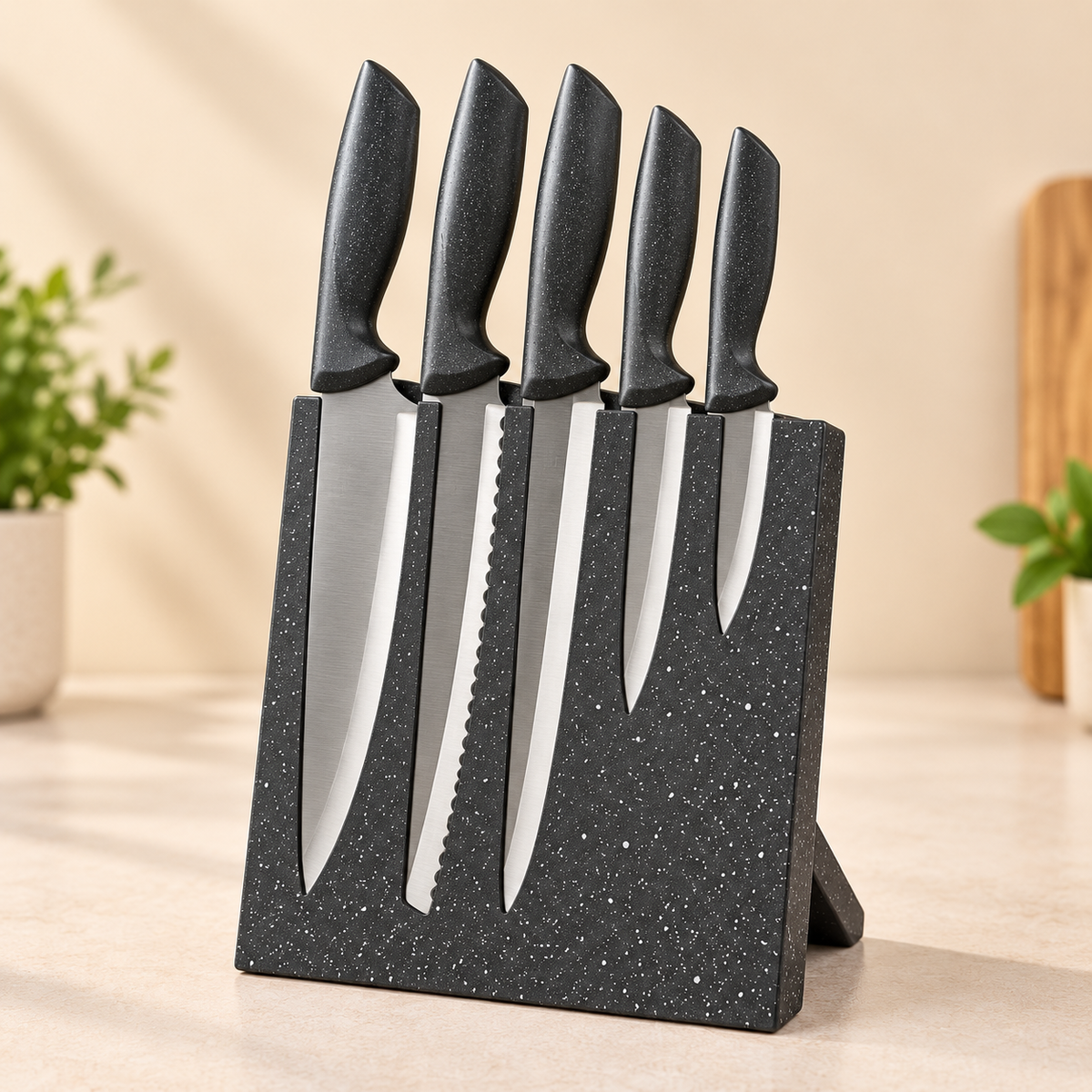 6 PIECES KNIFE SET ALONG WITH MAGNETIC BOARD KNIFE HOLDER - FOR ABOVE 18 YEARS