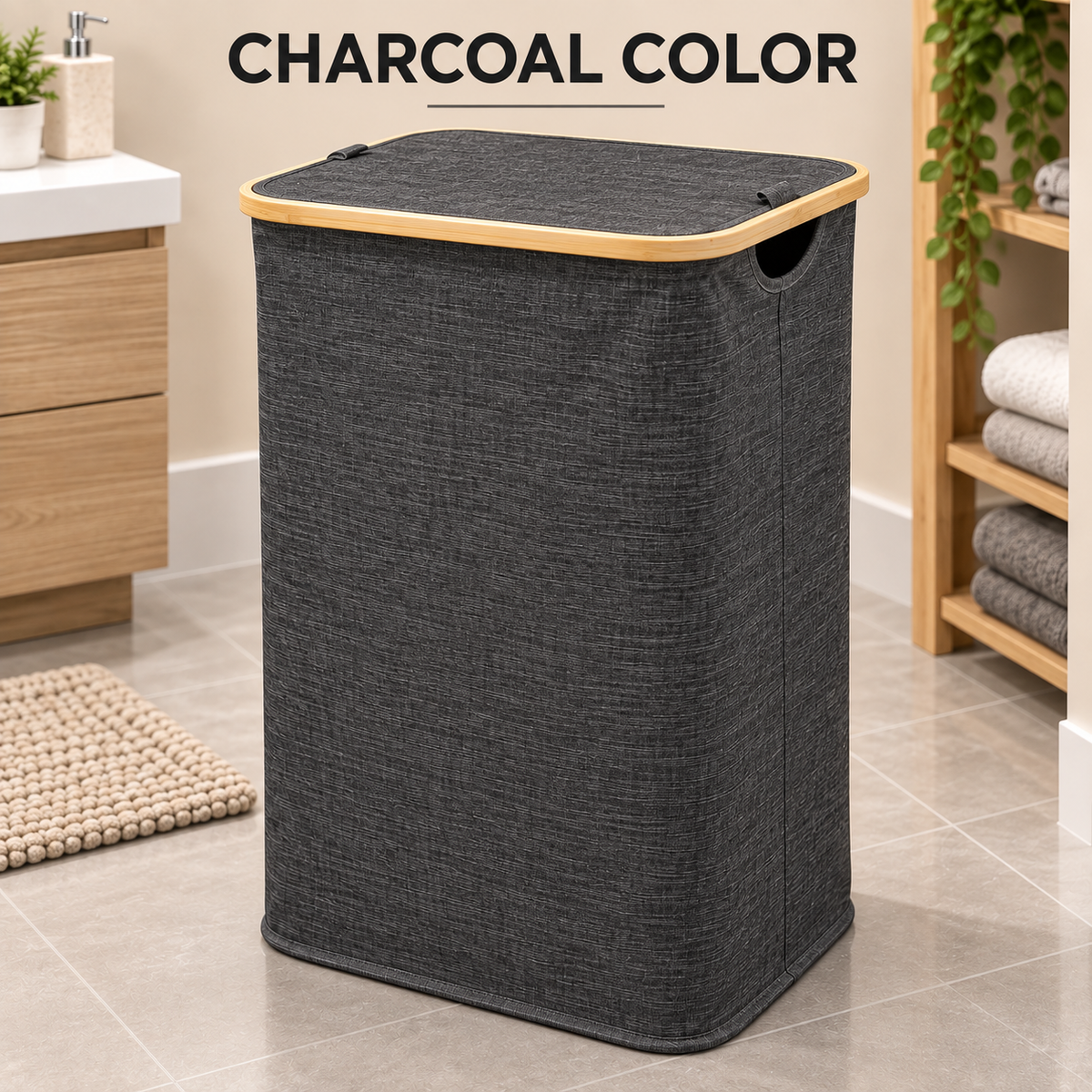 FOLDABLE LAUNDRY BASKETS - IN 4 DIFFERENT COLORS - LARGE SIZE(44*33*74cm)