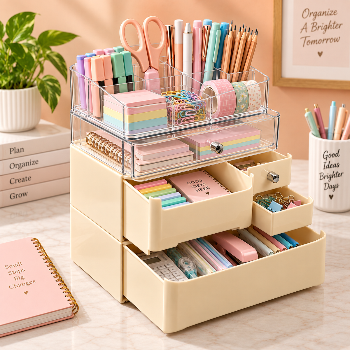 DRAWER STORAGE BOX FOR STATIONERY OR MAKEUP ORGANISER - SIZE - (230*165*320mm)