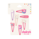 Claire’s Club Bunny, Unicorn & Butterfly Snap Hair Clips – 6 Pack