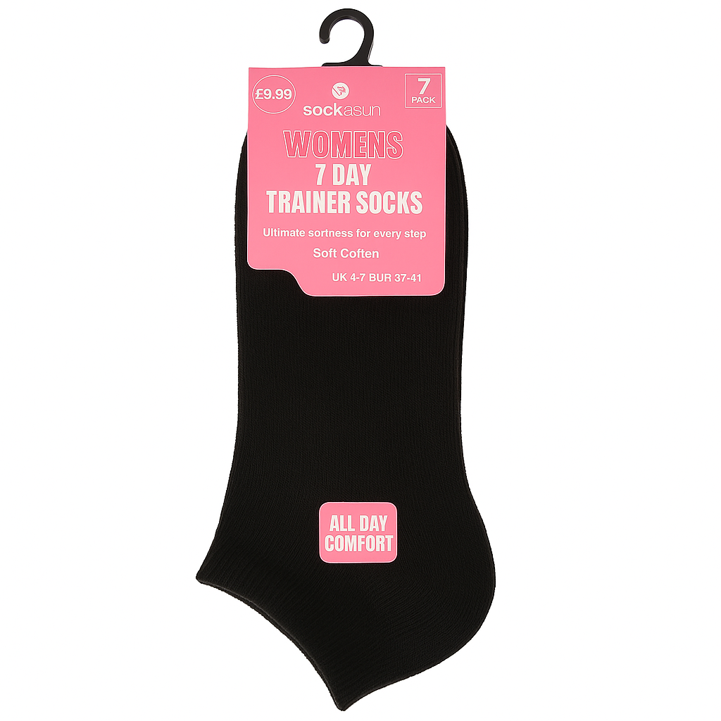 Women’s 7 Pair Trainer Socks Set