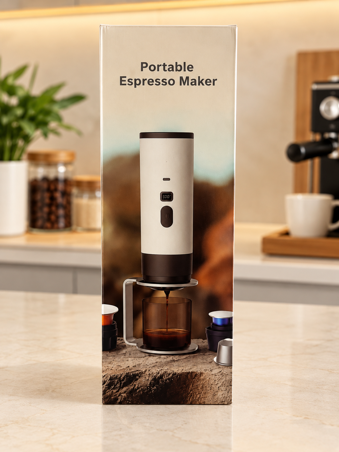 Portable Espresso Maker – Compact Coffee Machine for Home, Office & Travel