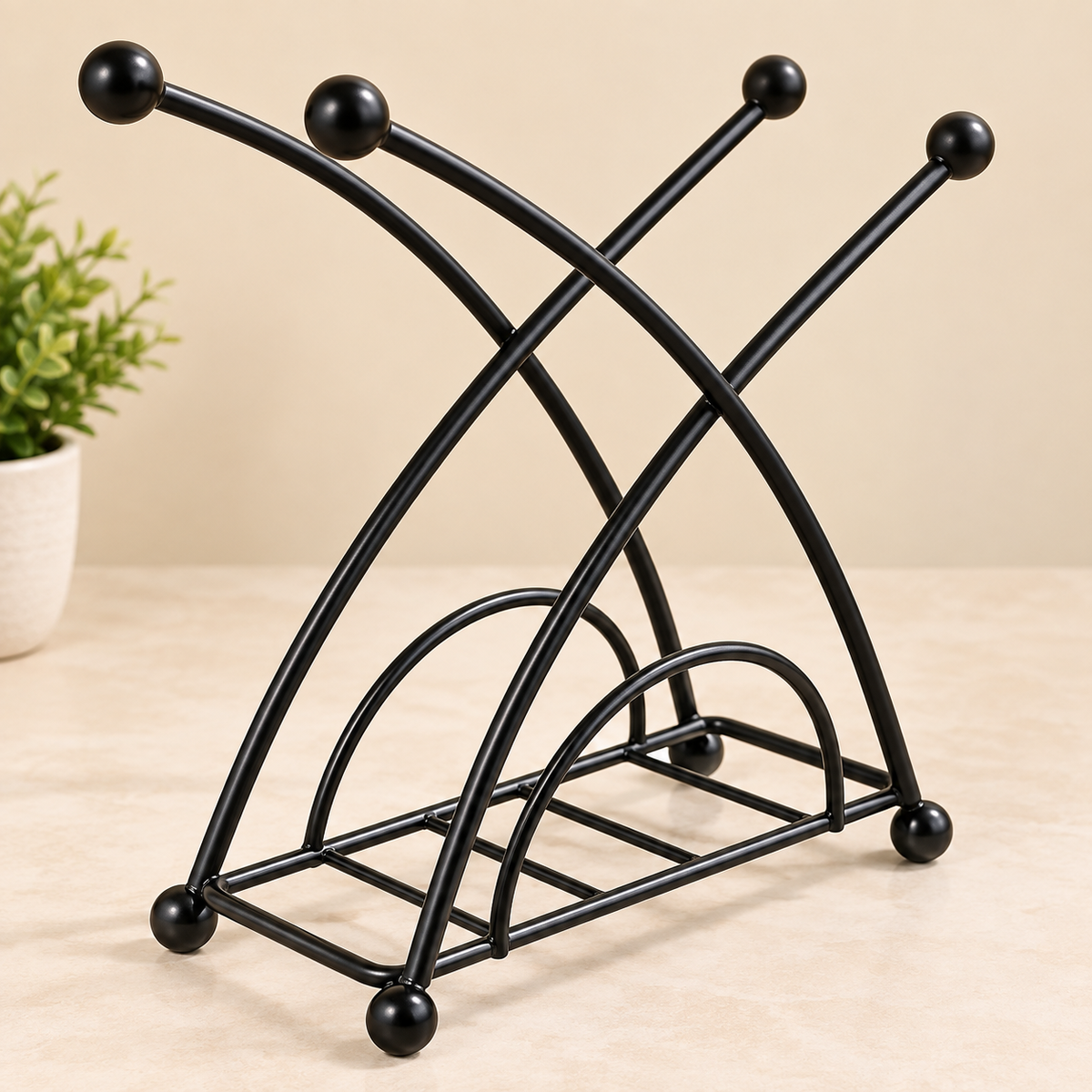 NAPKIN HOLDER - IN 2 COLORS - MATTE BLACK/ROSE GOLD - SOLID & HIGHLY PREMIUM