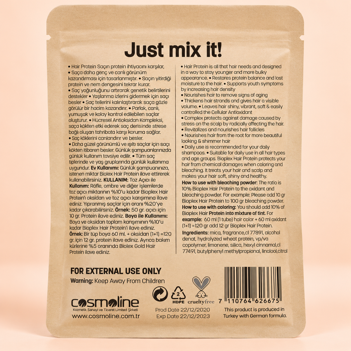 HAIR CARE PROTEIN - SPECIFIC FORMULA FOR THICKER & STRONGER HAIR - 50g by Professional bioplex
