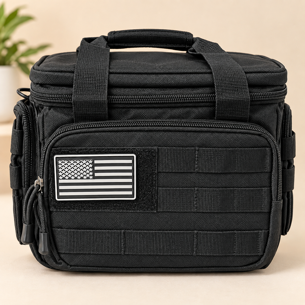 LUNCH BOX - BLACK COLOR - WASHPRROF & SPACIOUS - CAN BE WEAR AS HAND BAG & CROSSBODY BAG