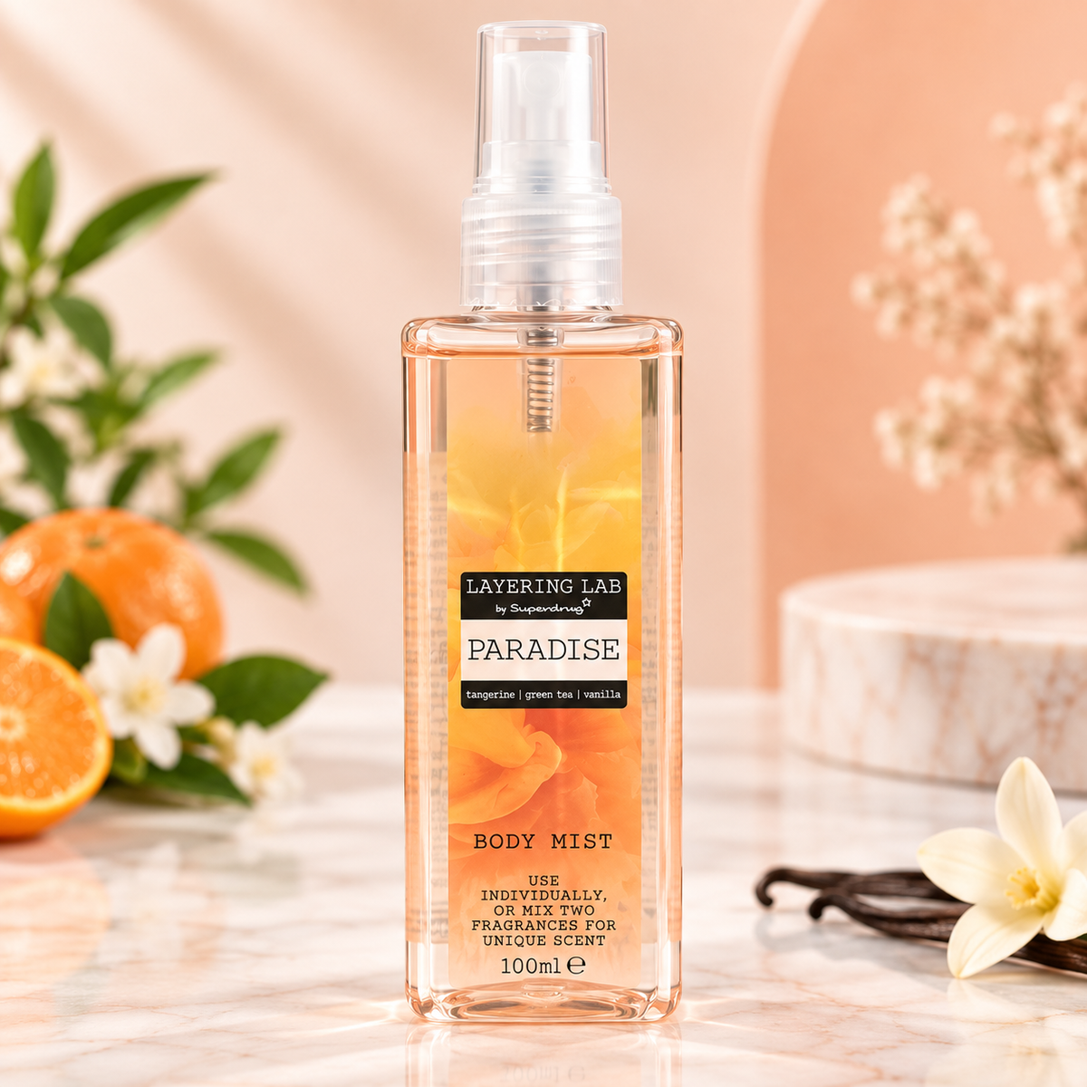 BODY MIST - IN 4 DIFFERENT FRAGRANCES - SOFT, ROYAL &  ELEGANGT NOTES - Sorbet/Oriental/Paradise/Gelato