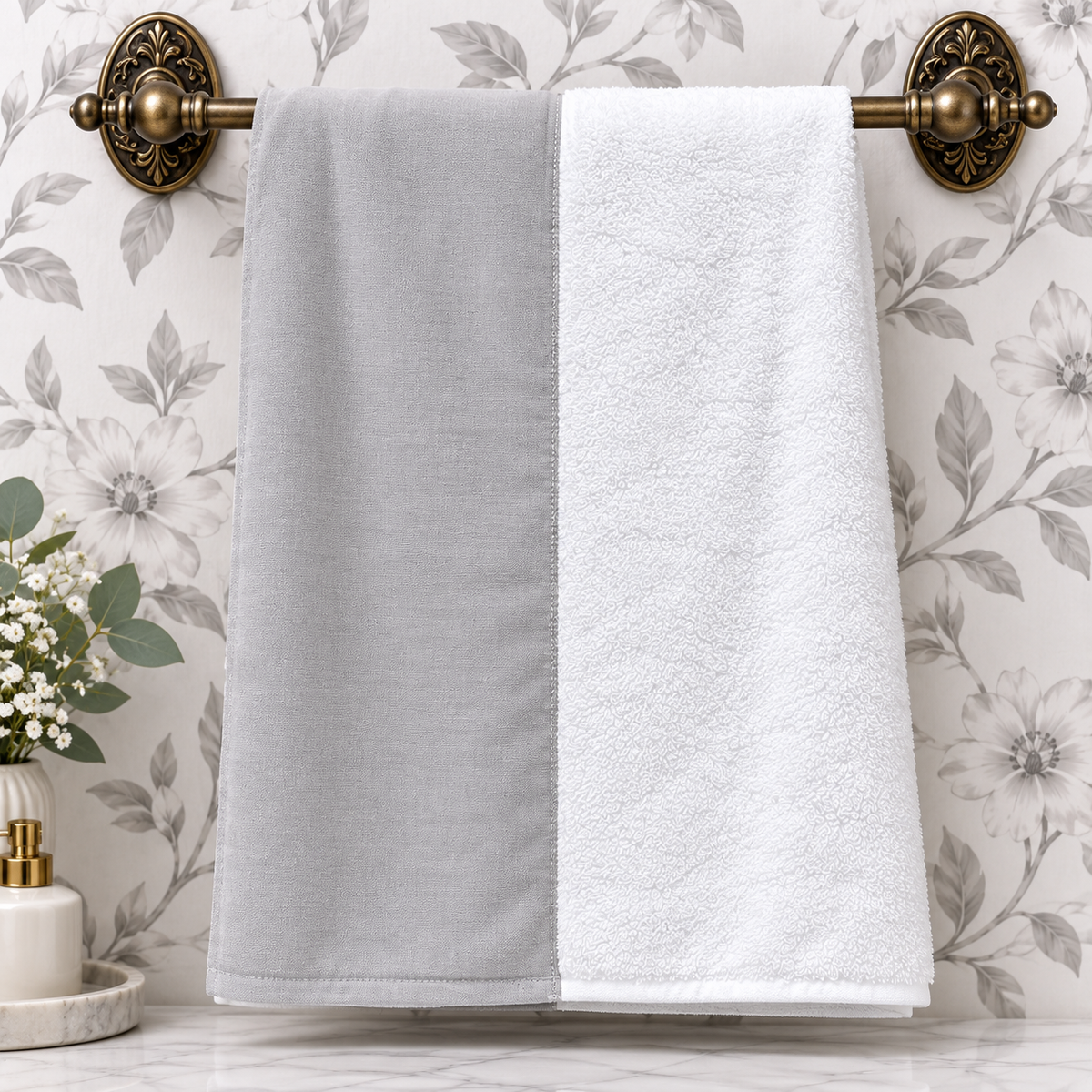 HIGH ST BRAND - BATH SHEET - ULTIMATE TURKISH COTTON WITH GREY BROAD BORDER - 600GSM -(100cm*150cm)