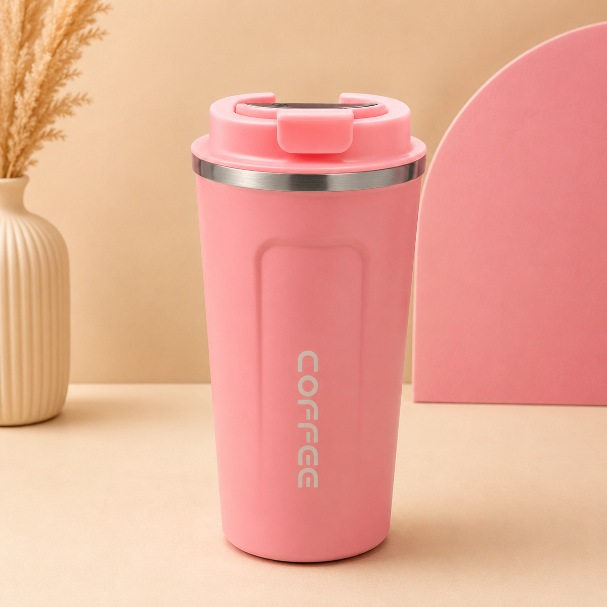 VACUUM MUG - MADE UP OF STAINLESS STEEL FOR EVERYDAY USE & TRAVELLING - 500ML in RANDOM COLORS