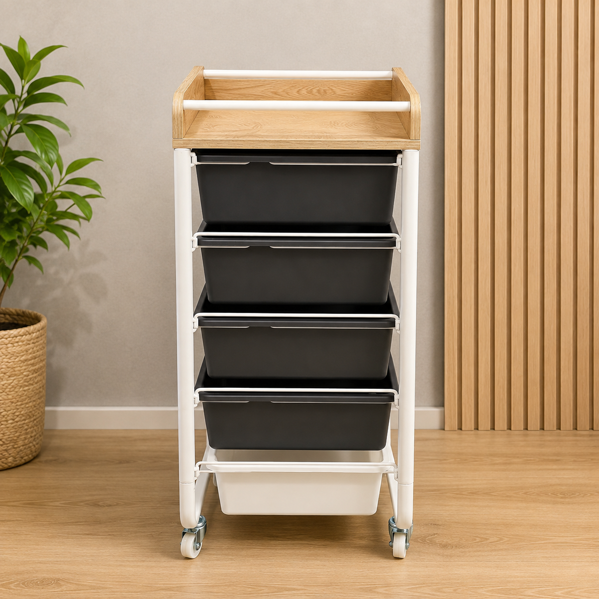 10 TIER STORAGE ORGANISER RACK - ROLLING & MULTI-PURPOSE SHELVING UNIT