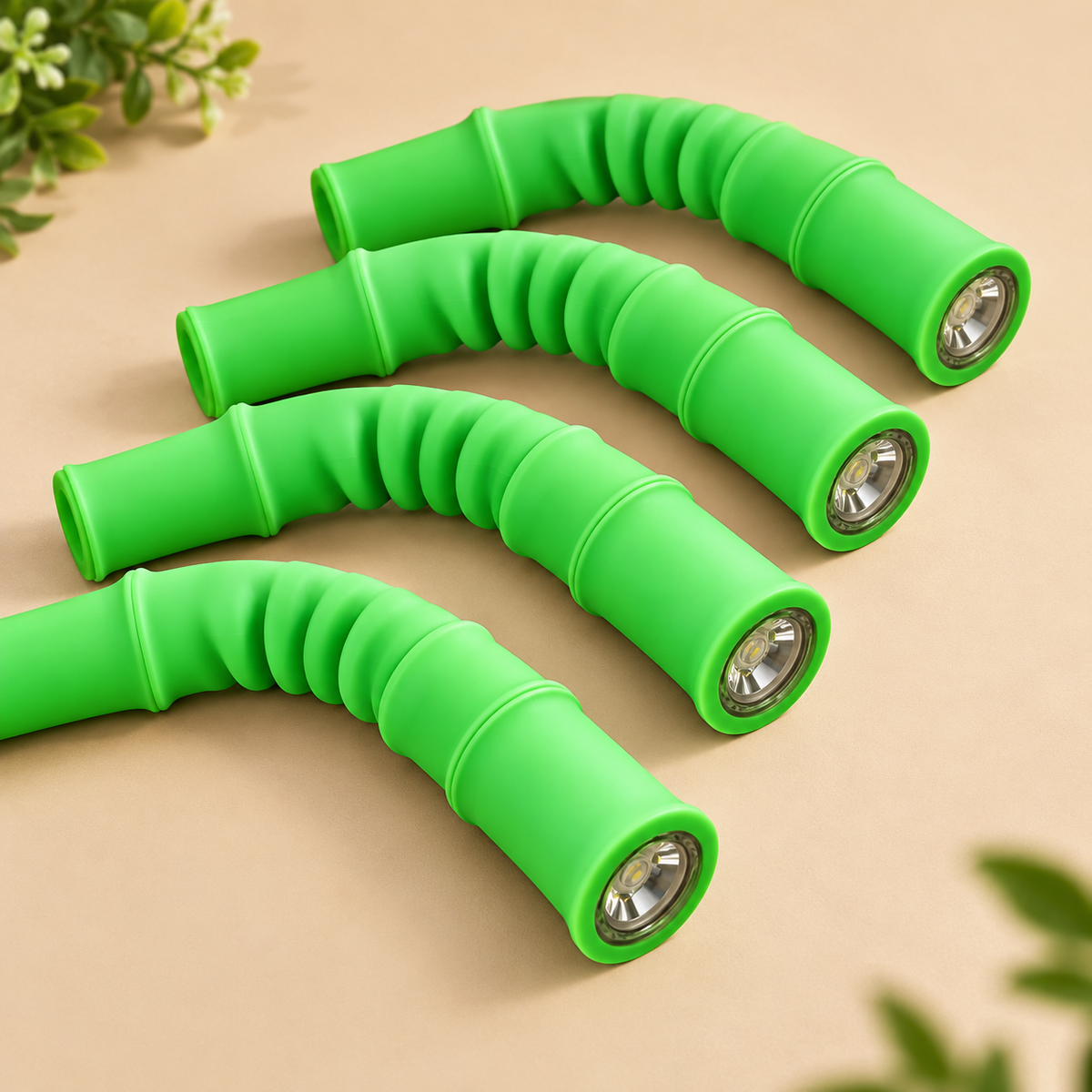 BENDABLE BAMBOO-STYLE SOLAR LIGHTS - 4 PIECES IN PER BOX ALONG