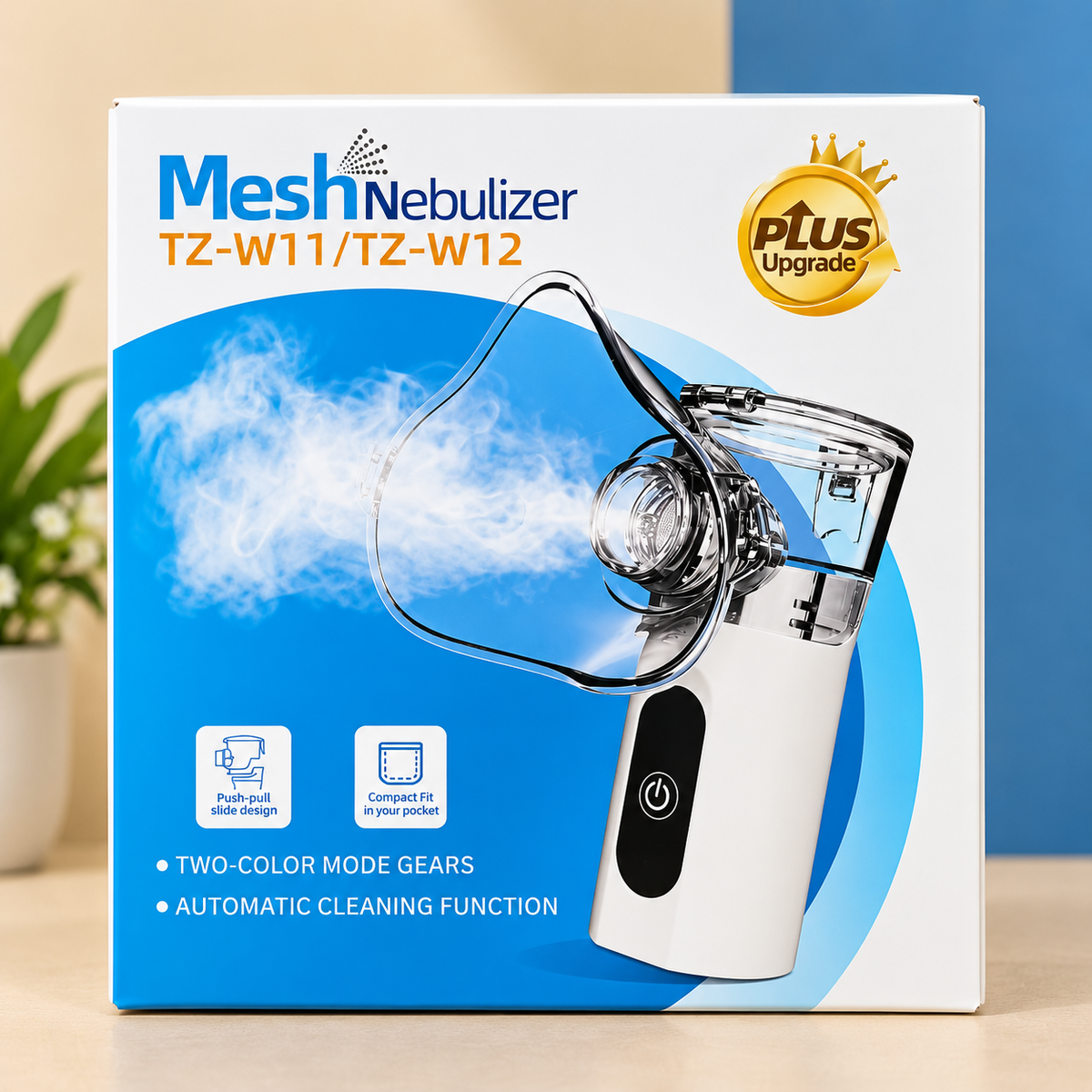 MESH NEBULIZER - TWO MODE COLOR GEARS & AUTOMATIC CLEANING FUNCTION